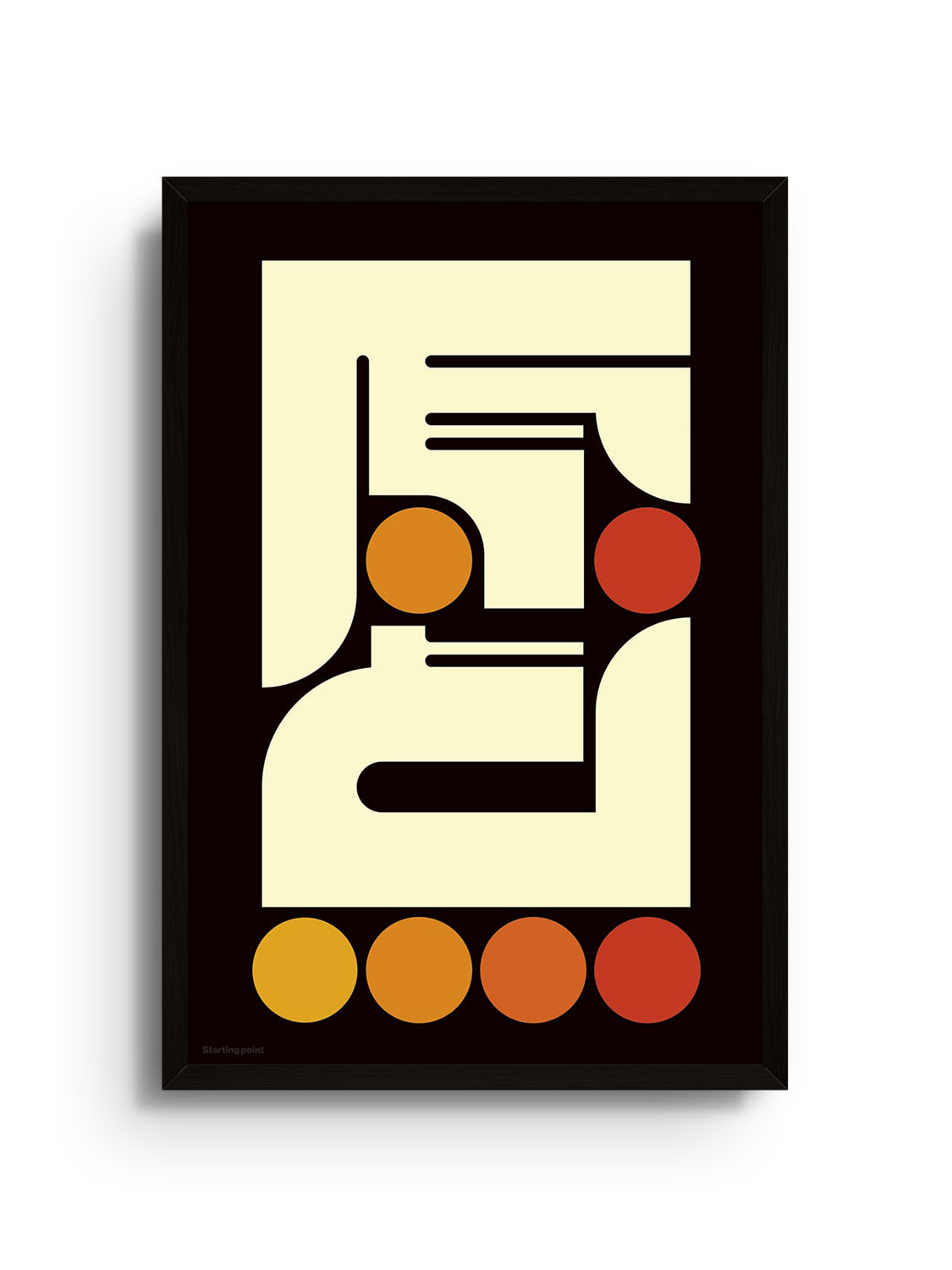 "原点 (Starting Point)" by Kenichi Minami, fine art print in a black frame. |frame=Black Frame|
