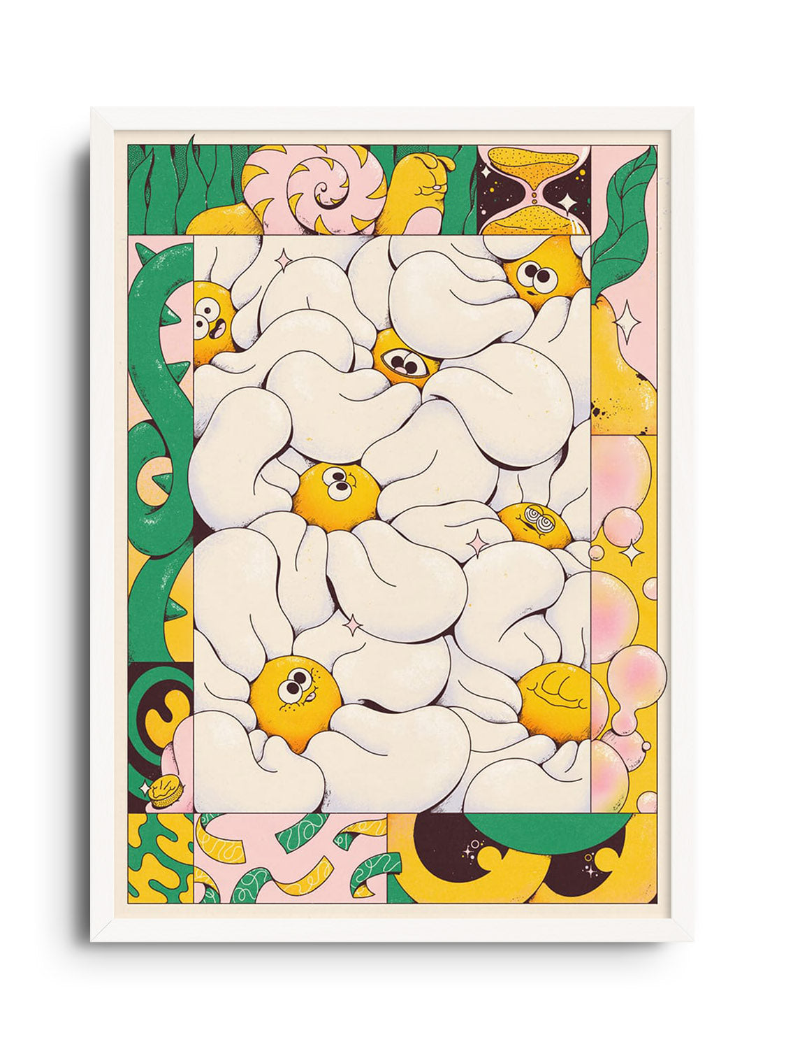 Fine art print "We Are Connected" by My Sunbeam in white frame. |frame=White Frame|