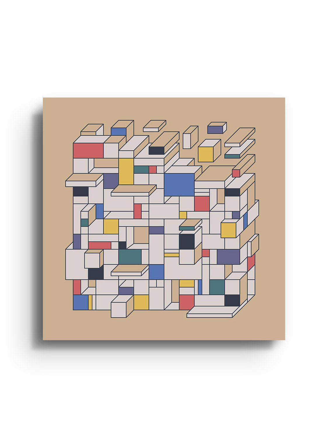 Unframed fine art print "Mental Block 13" by Rick Crane displayed. |frame=Unframed|