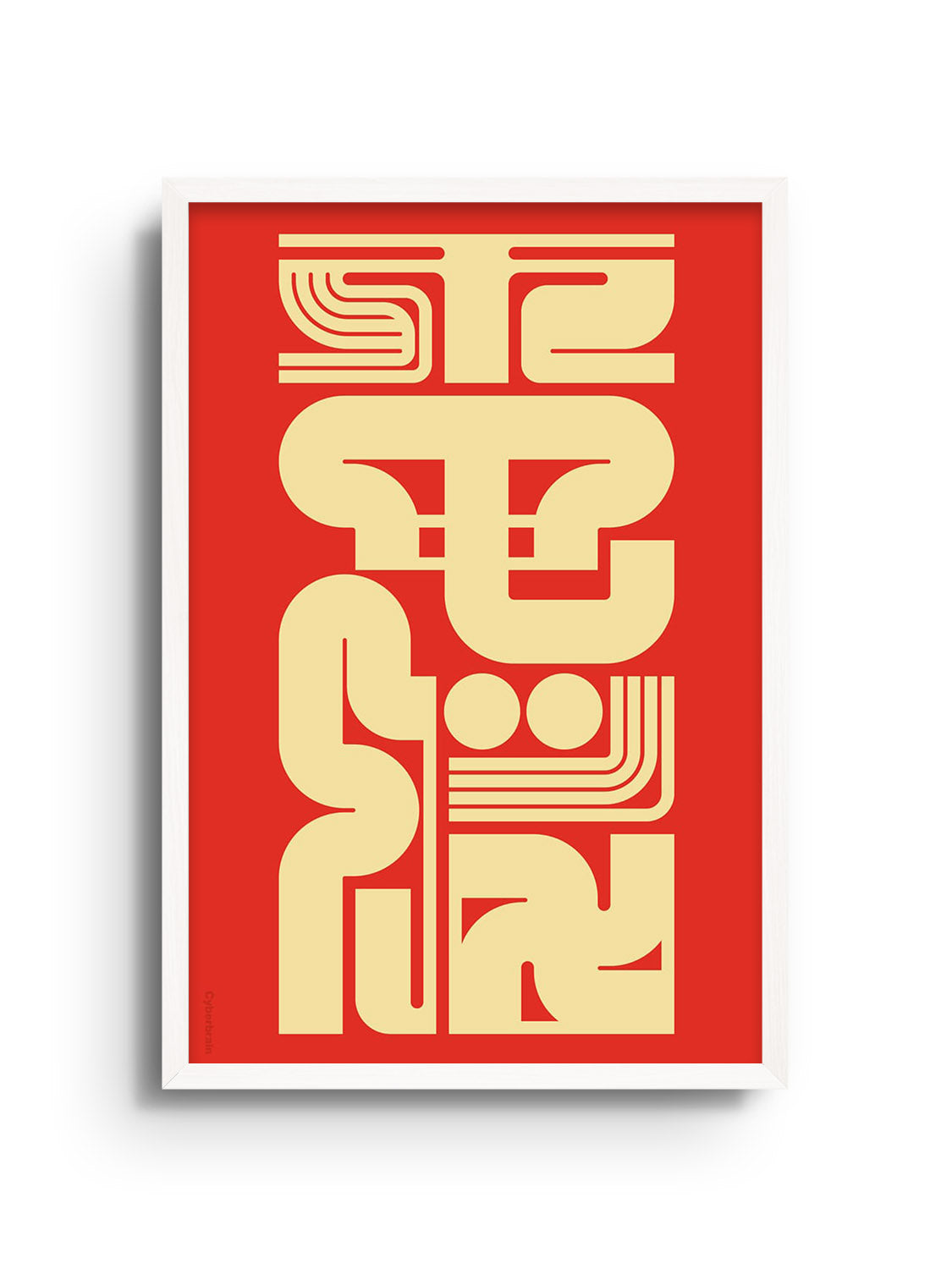 Fine art print "電脳#2 (Cyberbrain)" by Kenichi Minami in white frame. |frame=White Frame|
