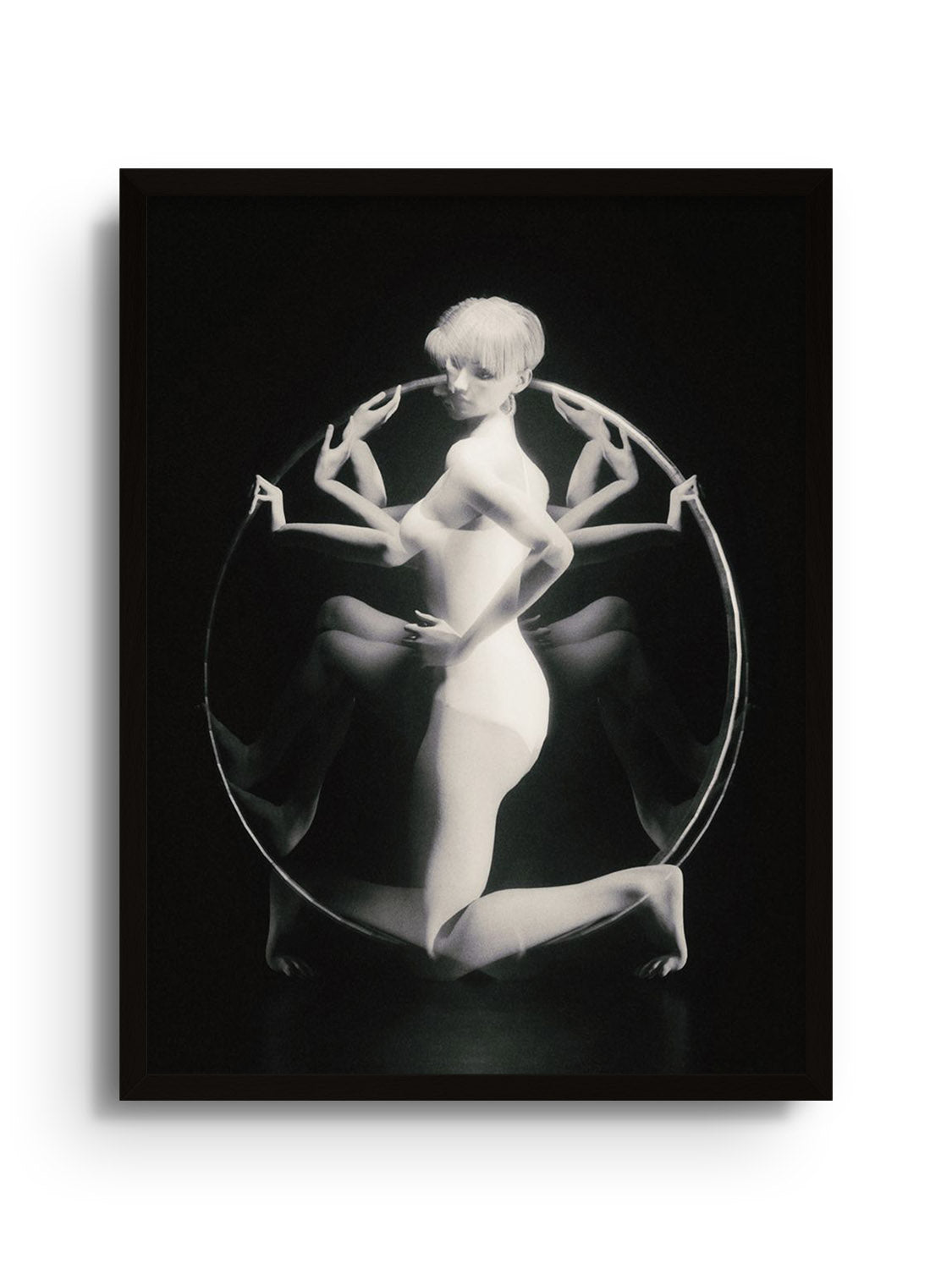 "Dancer in the Dark" by Denisa Rahma, fine art print in black frame