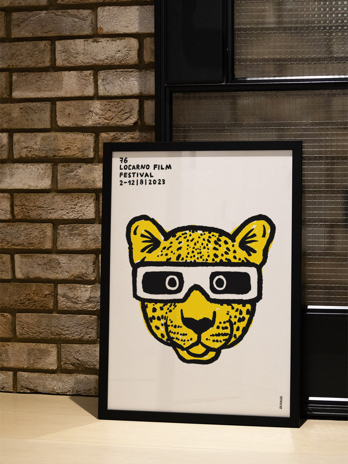 "76 Locarno Film Festival" by Bartosz Mamak in black frame within styled interior setting. |type=lifestyle|