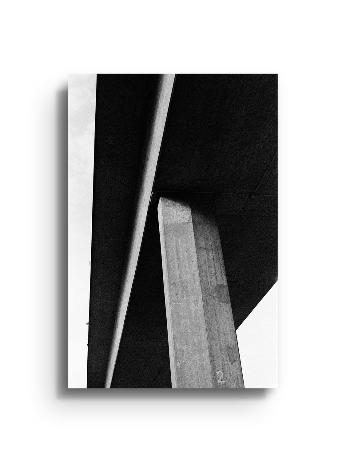 Fine art print "Overpass" by Adam Sherrett displayed unframed, showcasing urban scene. |frame=Unframed|