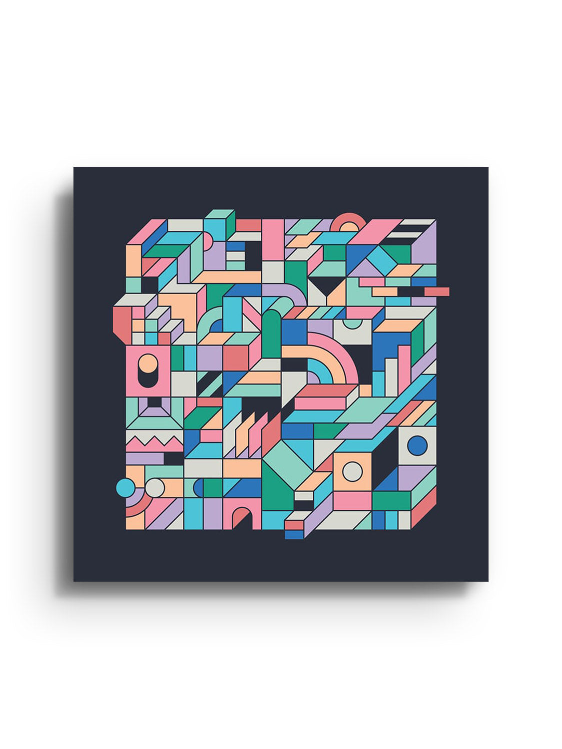 Unframed fine art print "Mental Block 10" by Rick Crane, showcasing intricate design and detail. |frame=Unframed|