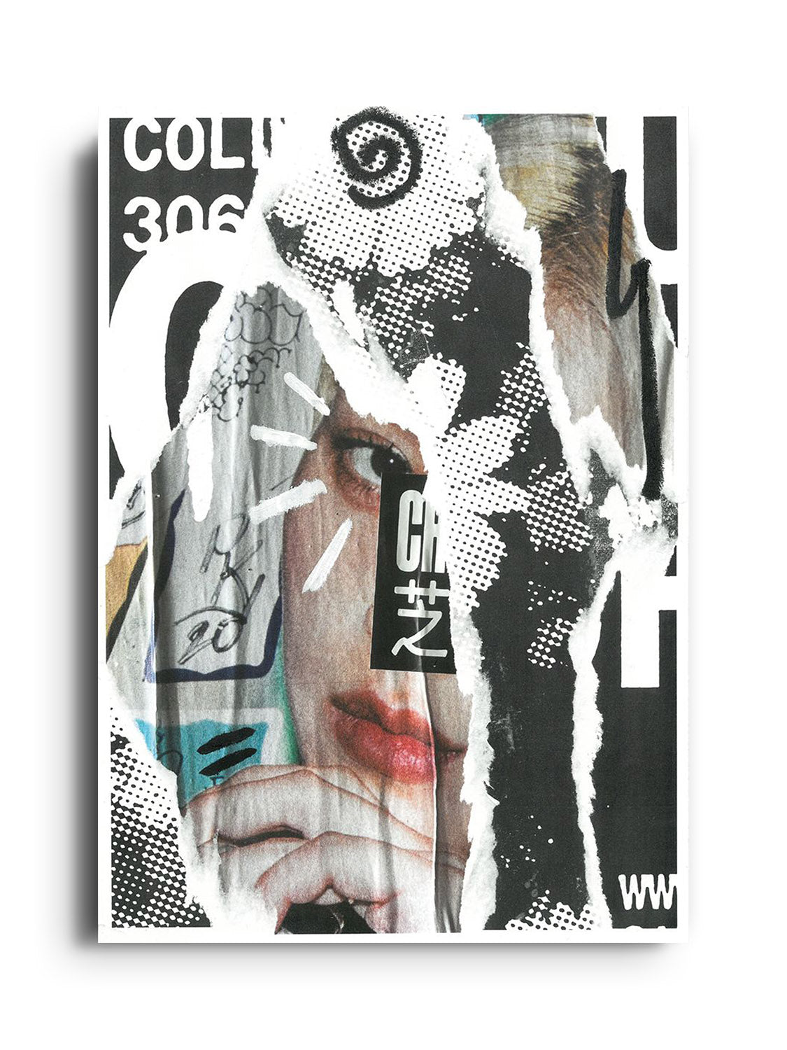 "MY CITY" fine art print by Chico Leong displayed unframed.