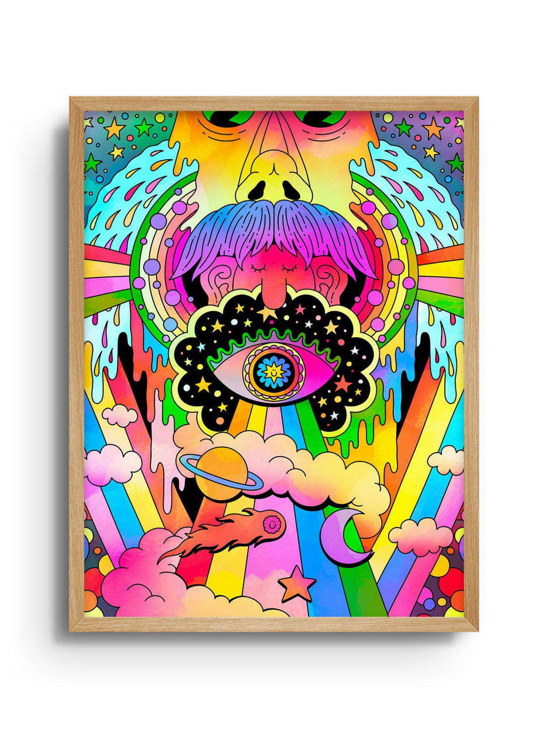 "Fine art print 'Cosmic Cogitation' by James Carey in natural frame" |frame=Natural Frame|