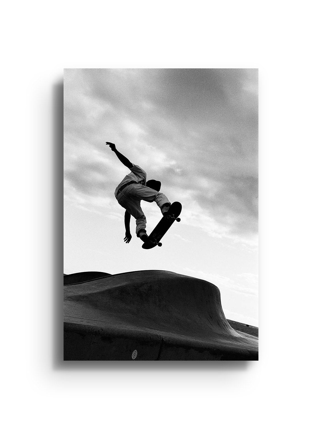 Fine art print "Skate Flyer" by Adam Sherrett displayed as an unframed print. |frame=Unframed|
