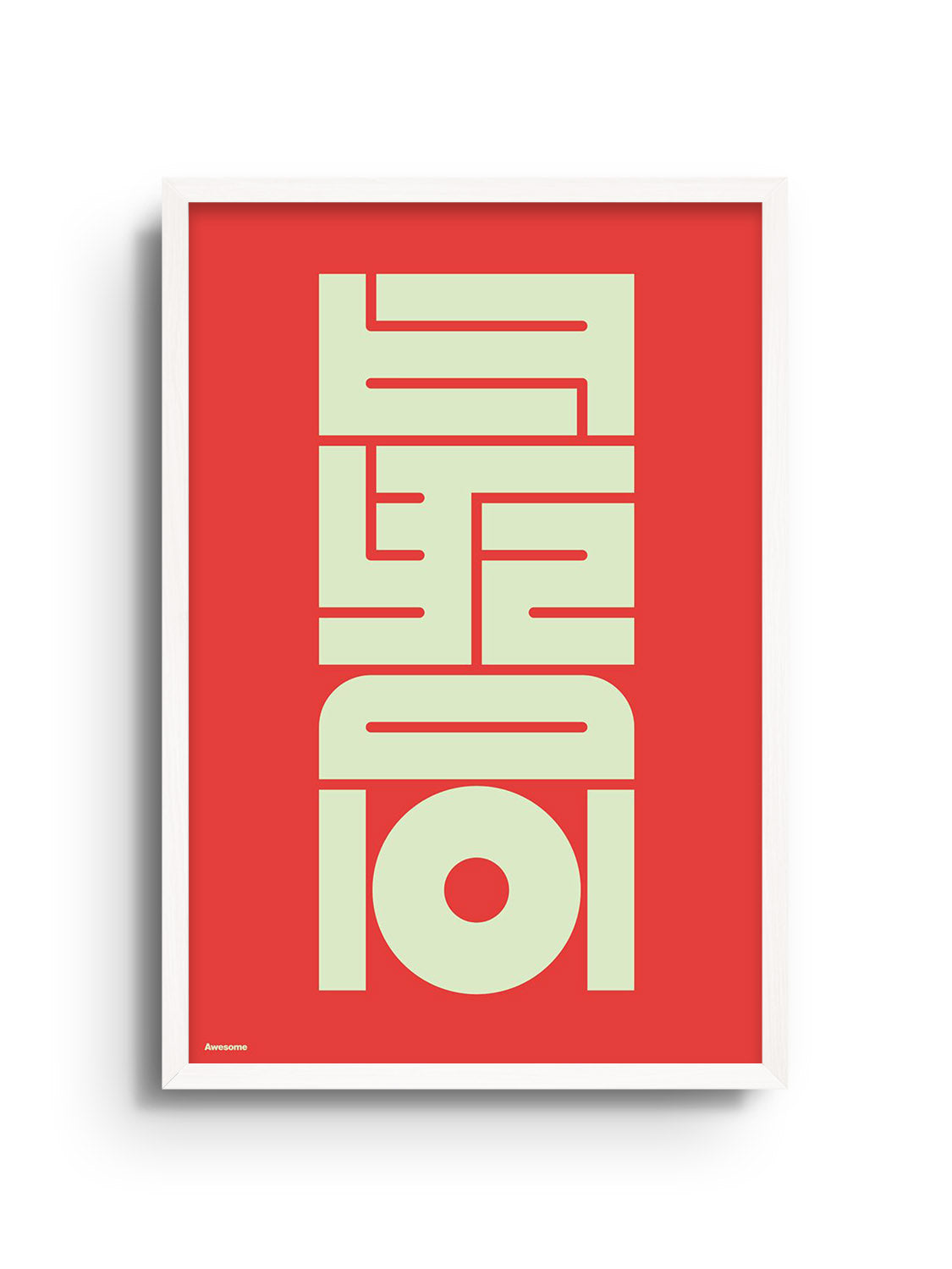 Fine art print "最高#2 (Awesome)" by Kenichi Minami in white frame.