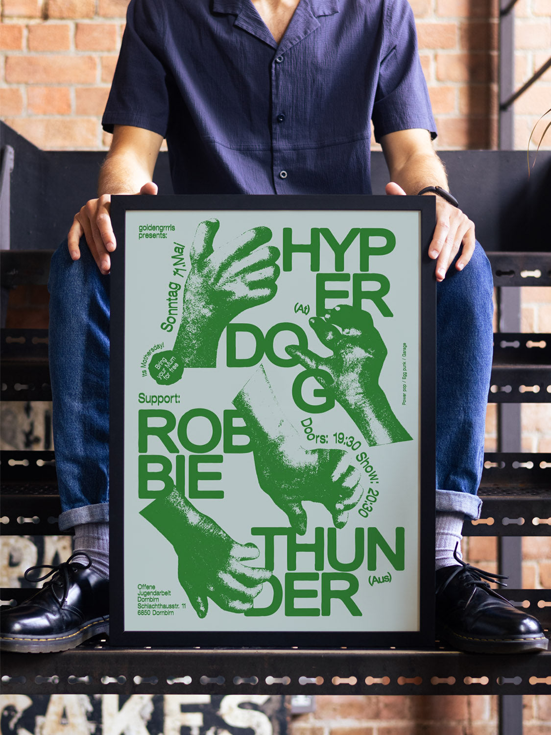 "Hyperdog" by Jérôme Bizien in black frame displayed in modern interior setting |type=lifestyle|