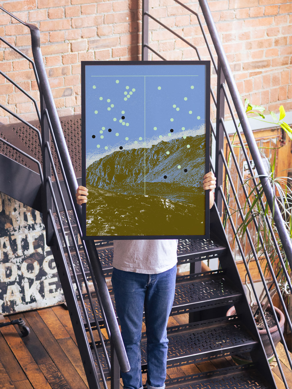 "Korab" by Dusan Lilic fine art print displayed in a styled interior, unframed print. |type=lifestyle|