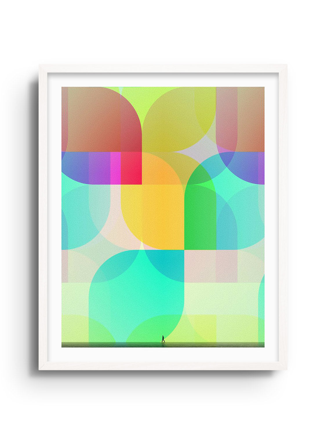 "Visual Comfort Layer" by Michael Strevens, fine art print in white frame
