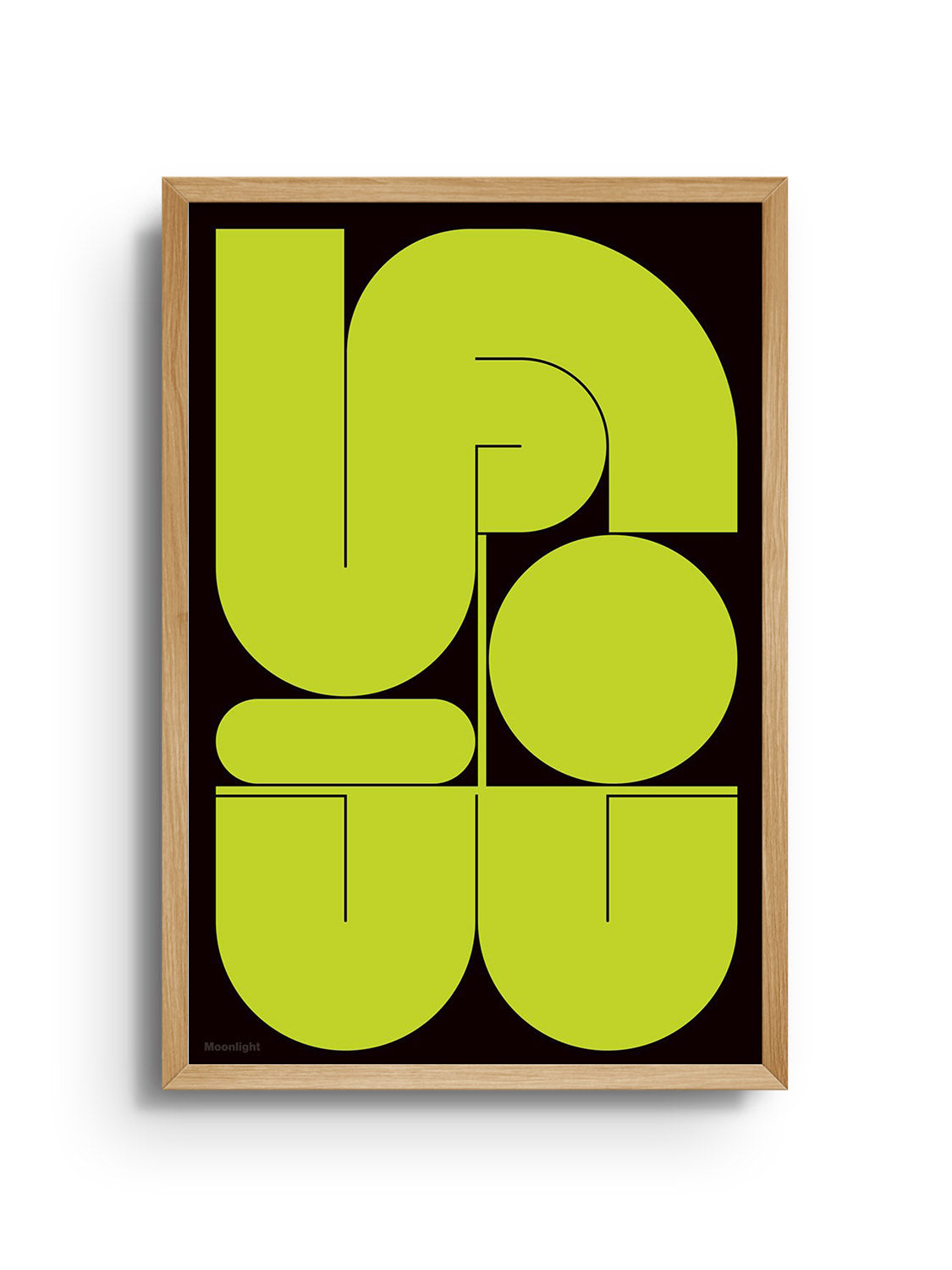 "月光 (Moonlight)" by Kenichi Minami fine art print in a natural frame