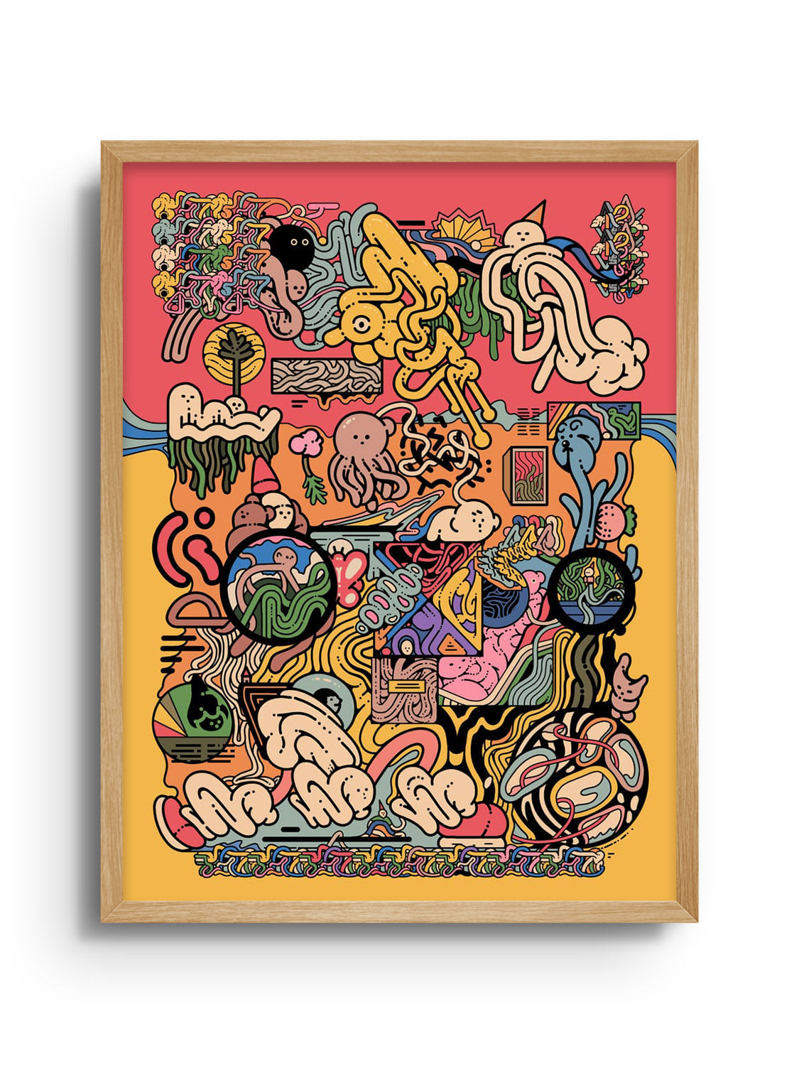 Fine art print "Wagawawa" by Ori Toor in Natural Frame. |frame=Natural Frame|