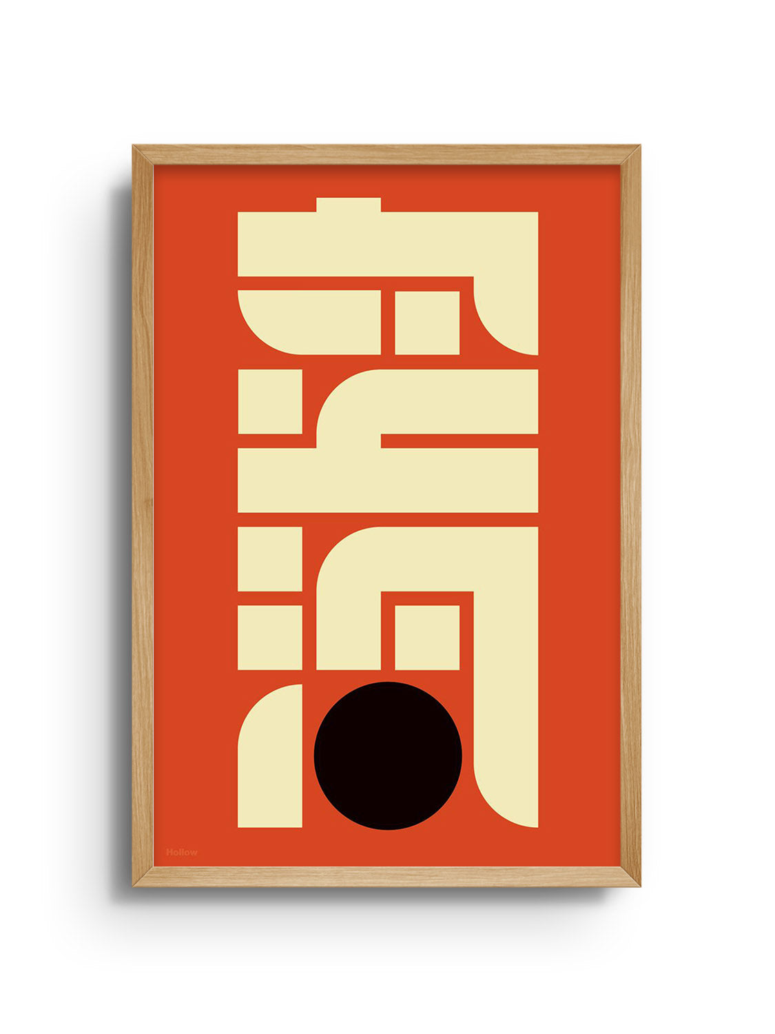 "空洞 (Hollow)" by Kenichi Minami in Natural Frame, fine art print featuring abstract design with earthy tones. |frame=Natural Frame|