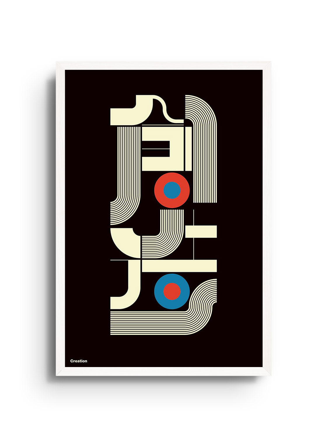 Fine art print "創造 (Creation)" by Kenichi Minami displayed in a white frame.