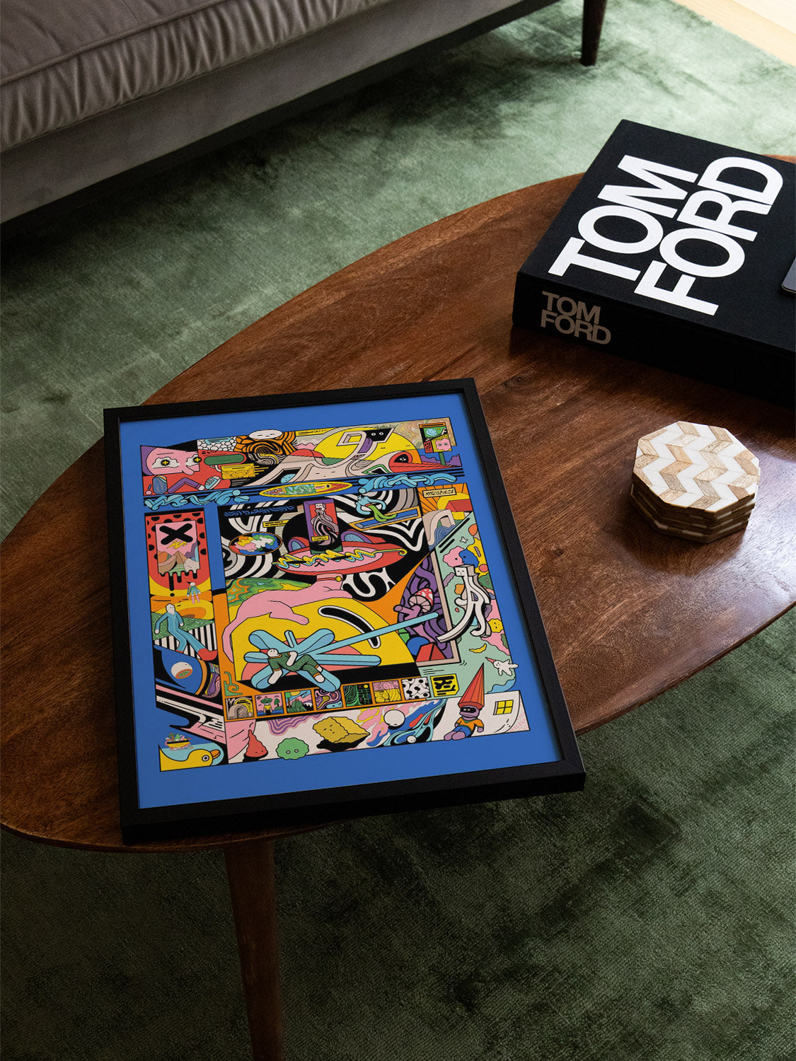 "Yuptkd by Ori Toor displayed in styled interior, fine art print in black frame" |type=lifestyle|
