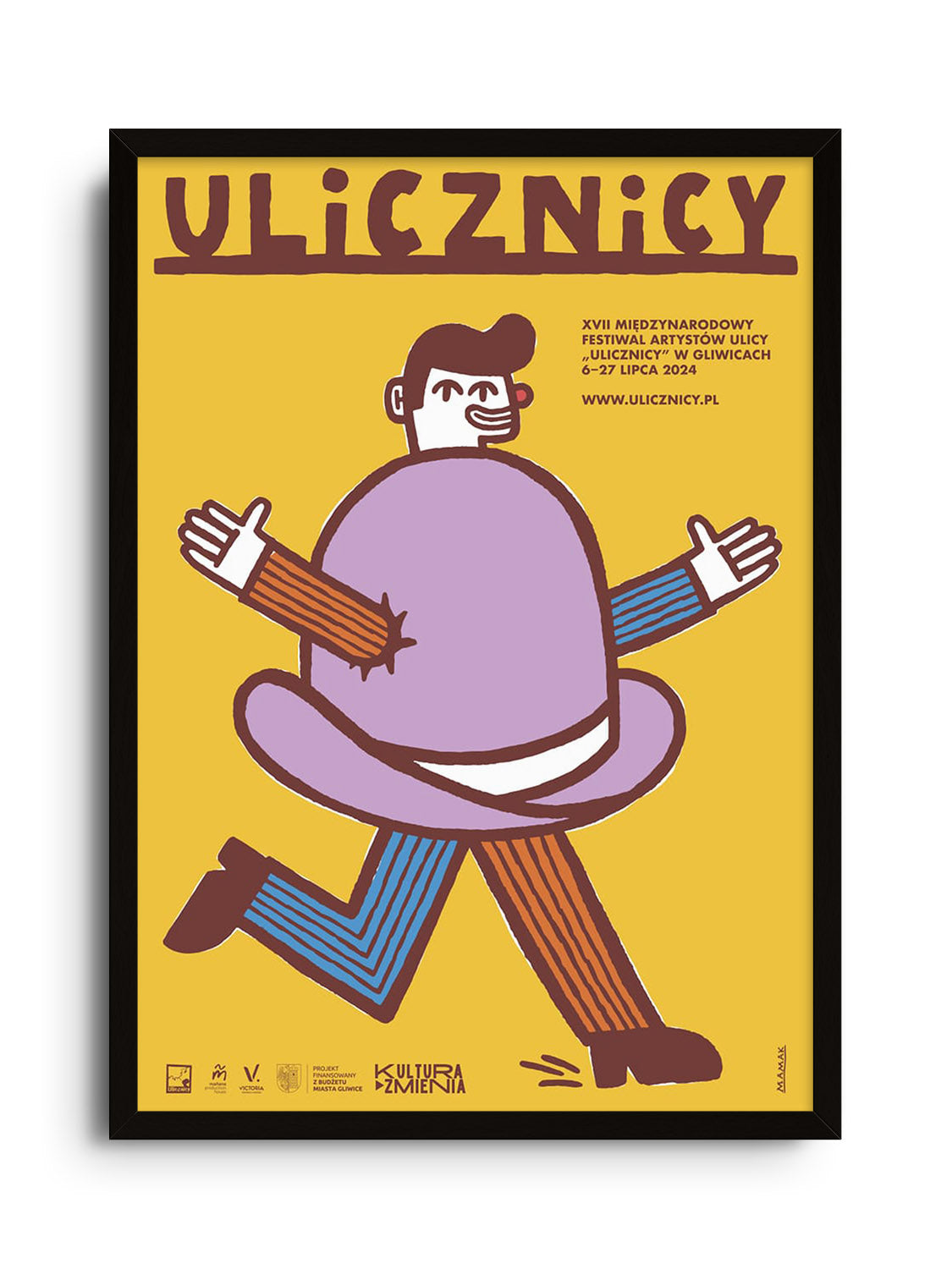 Fine art print "17th International Street Artists' Festival Ulicznicy" by Bartosz Mamak in black frame. |frame=Black Frame|