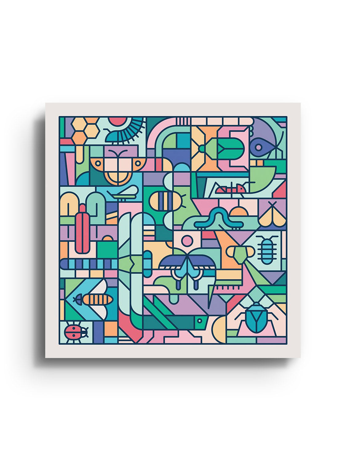 "Nature Study – Entomology" by Rick Crane, unframed fine art print, depicting detailed insect illustrations. |frame=Unframed|