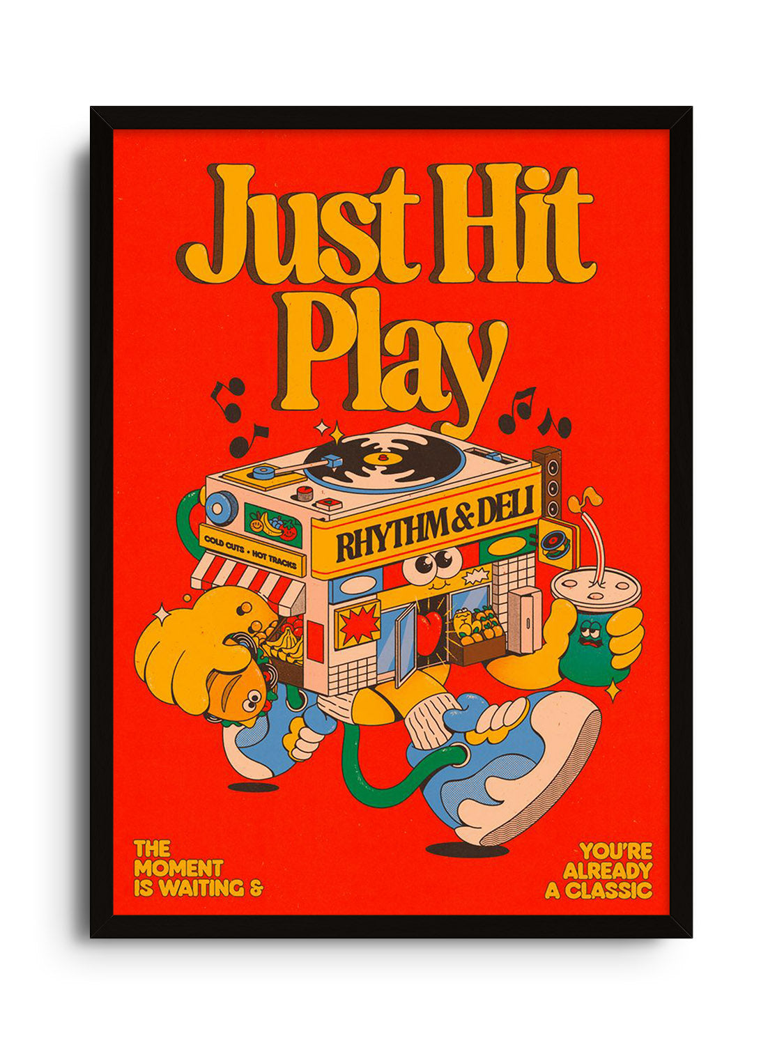 "Just Hit Play" fine art print by My Sunbeam, displayed in black frame. |frame=Black Frame|