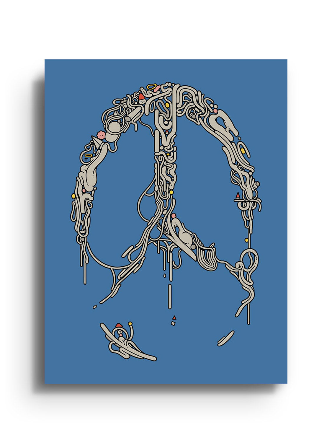 "Peach" fine art print by Ori Toor, unframed, showcasing vibrant abstract patterns and colors. |frame=Unframed|