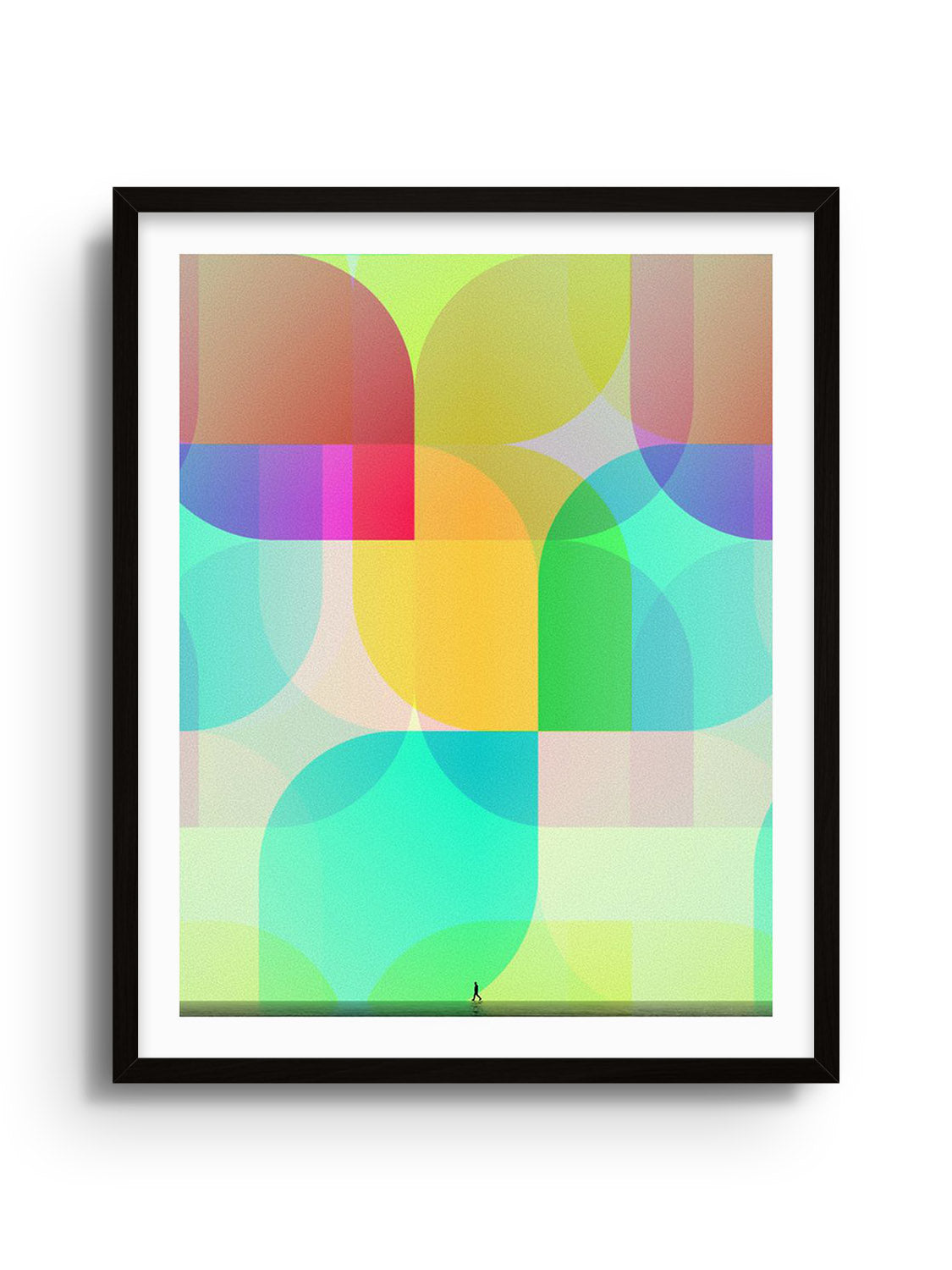 Fine art print "Visual Comfort Layer" by Michael Strevens in black frame