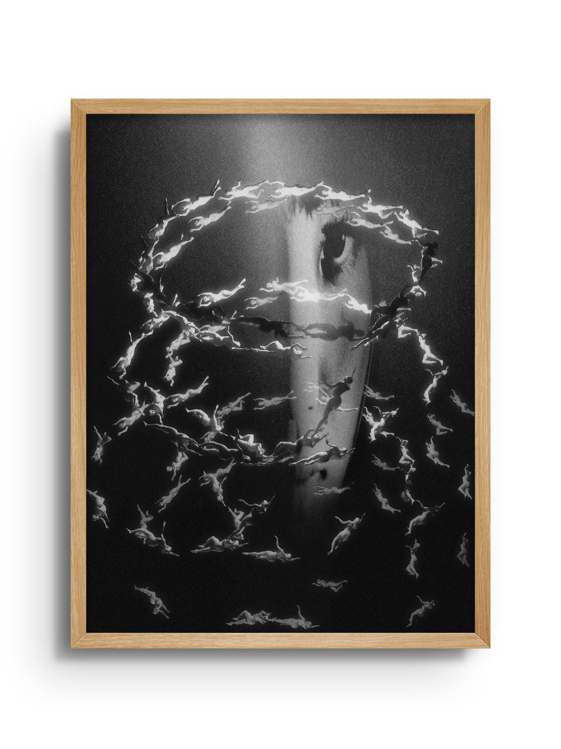 "Year of the Snake" by denisa rahma fine art print displayed in natural frame.