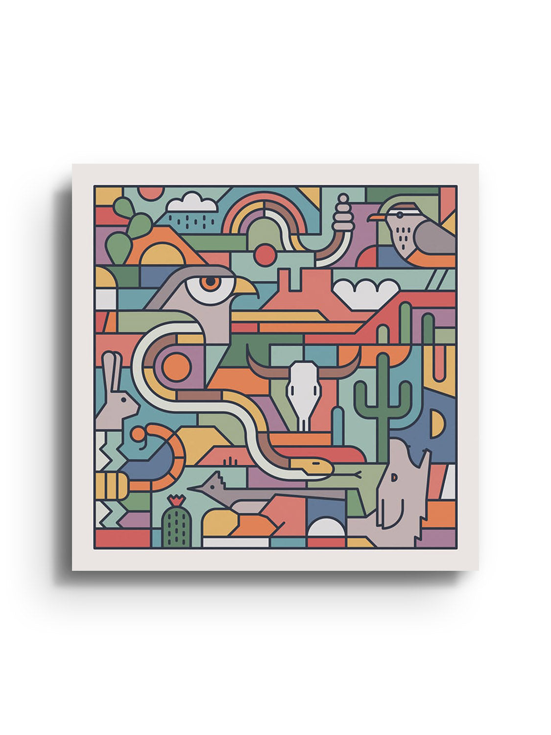 Desert Study by Rick Crane, fine art print displayed unframed, showcasing desert landscapes in warm hues. |frame=Unframed|