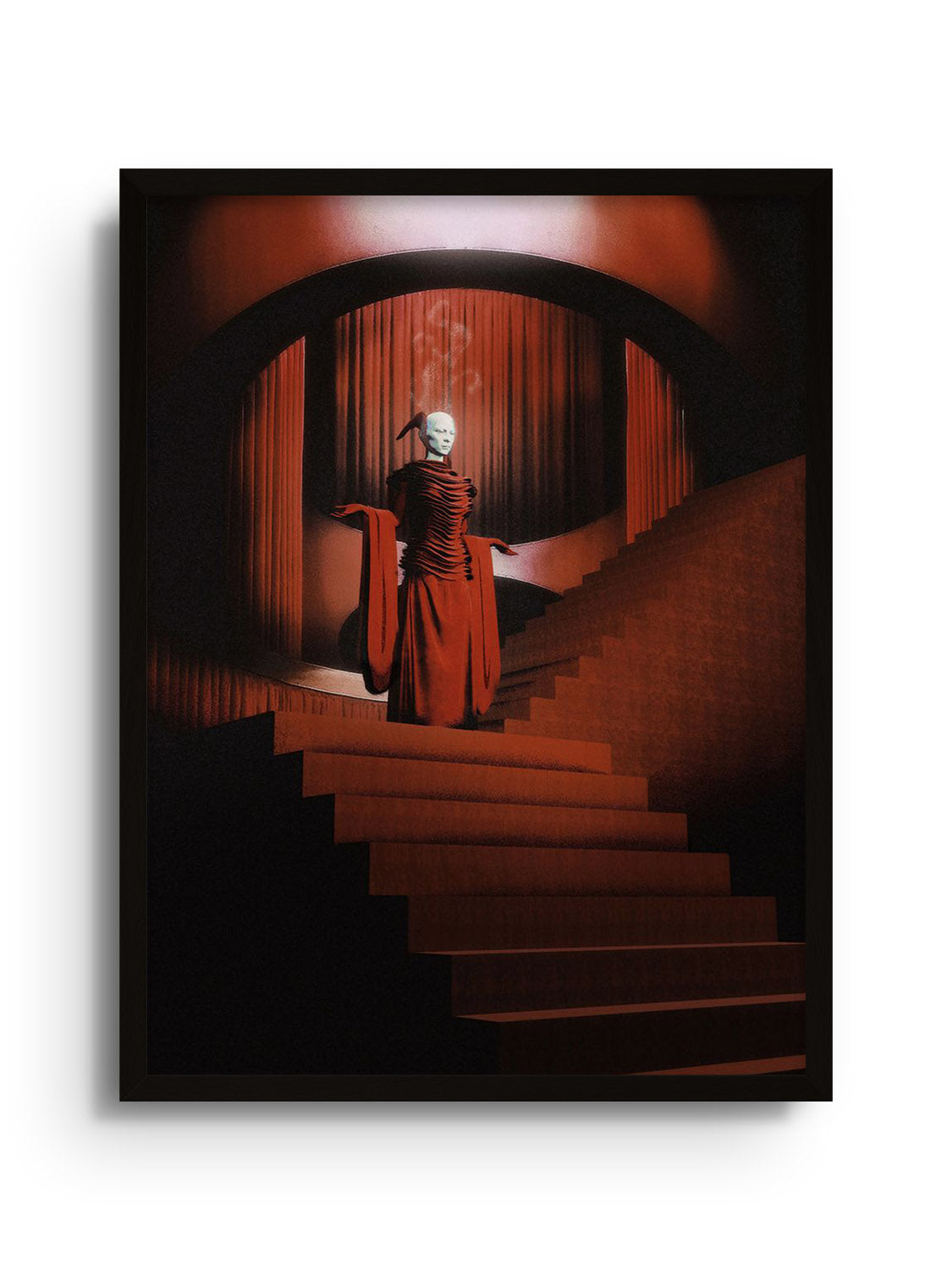 "Night Raid" by Denisa Rahma, fine art print in black frame