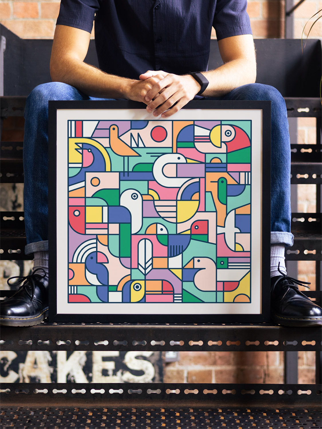 "Nature Study – Ornithology by Rick Crane, fine art print in white frame displayed in a styled interior setting" |type=lifestyle|