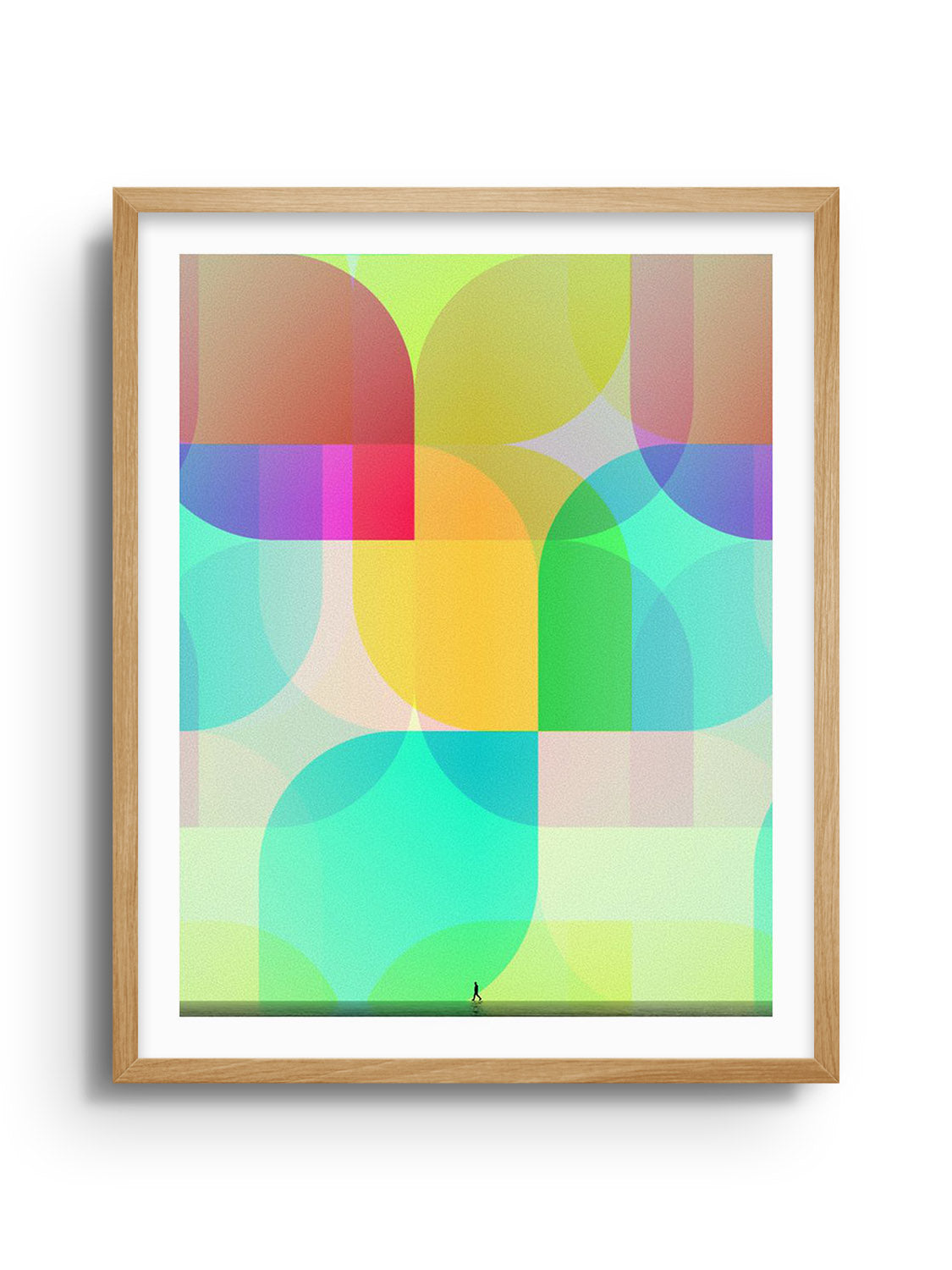 "Visual Comfort Layer" by Michael Strevens, fine art print in Natural Frame.