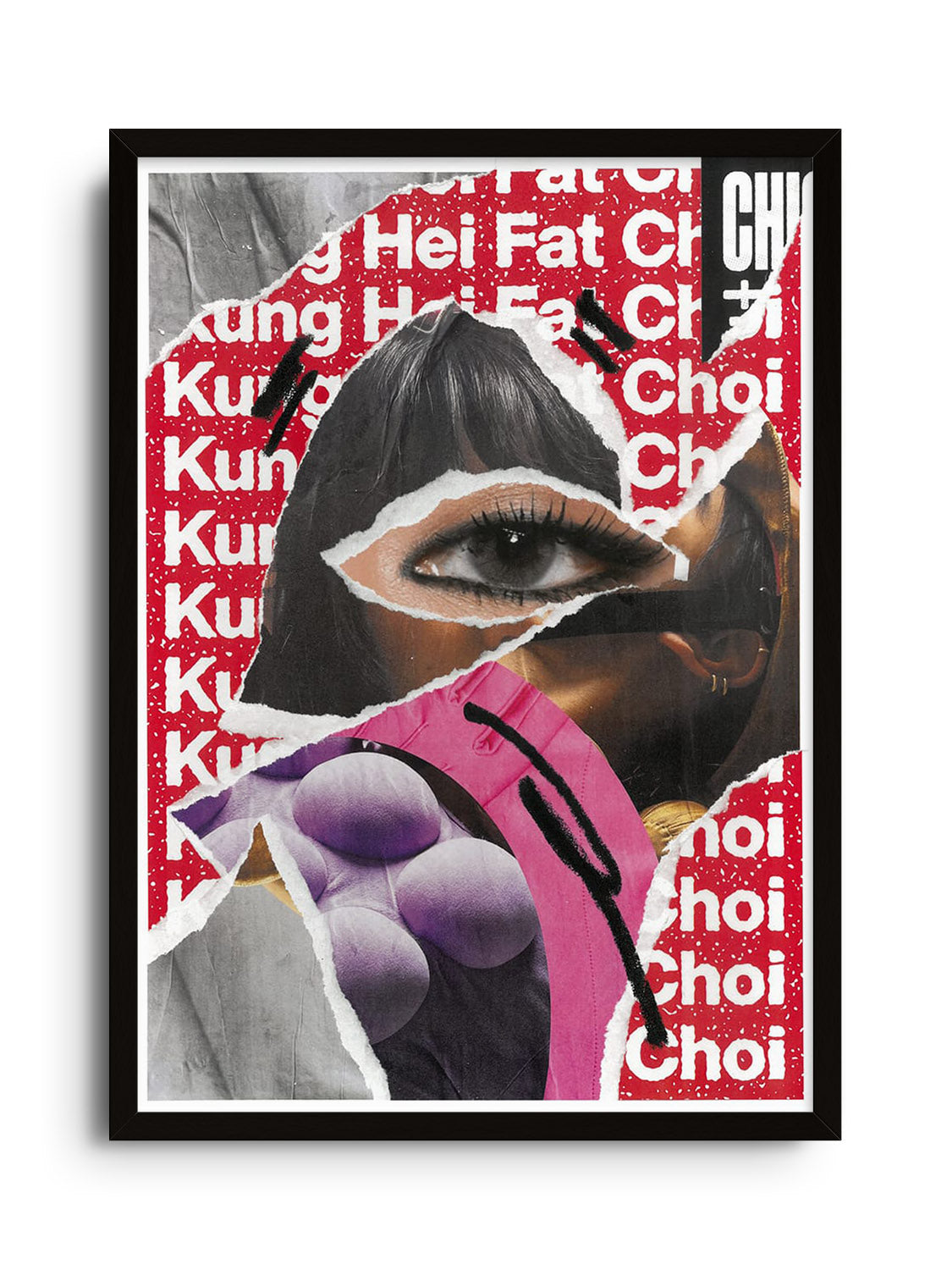 "KUNG HEI FAT CHOI" fine art print by Chico Leong in Black Frame. |frame=Black Frame|