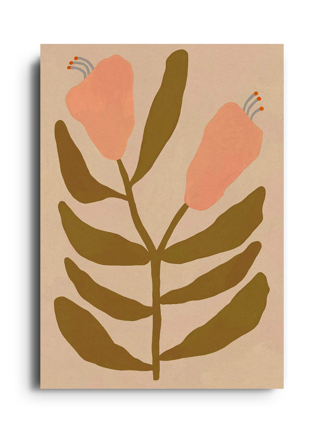 Fine art print "Pretty And Pink" by Sophie Deller, displayed unframed, showcasing vibrant pink hues. |frame=Unframed|