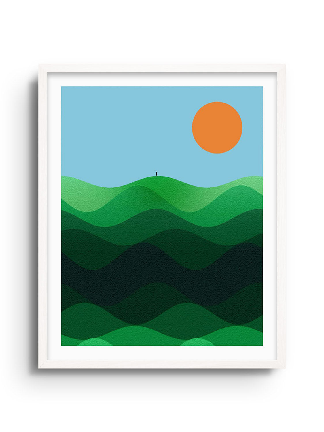 Fine art print "A Quiet Ascent" by Michael Strevens in white frame. |frame=White Frame|