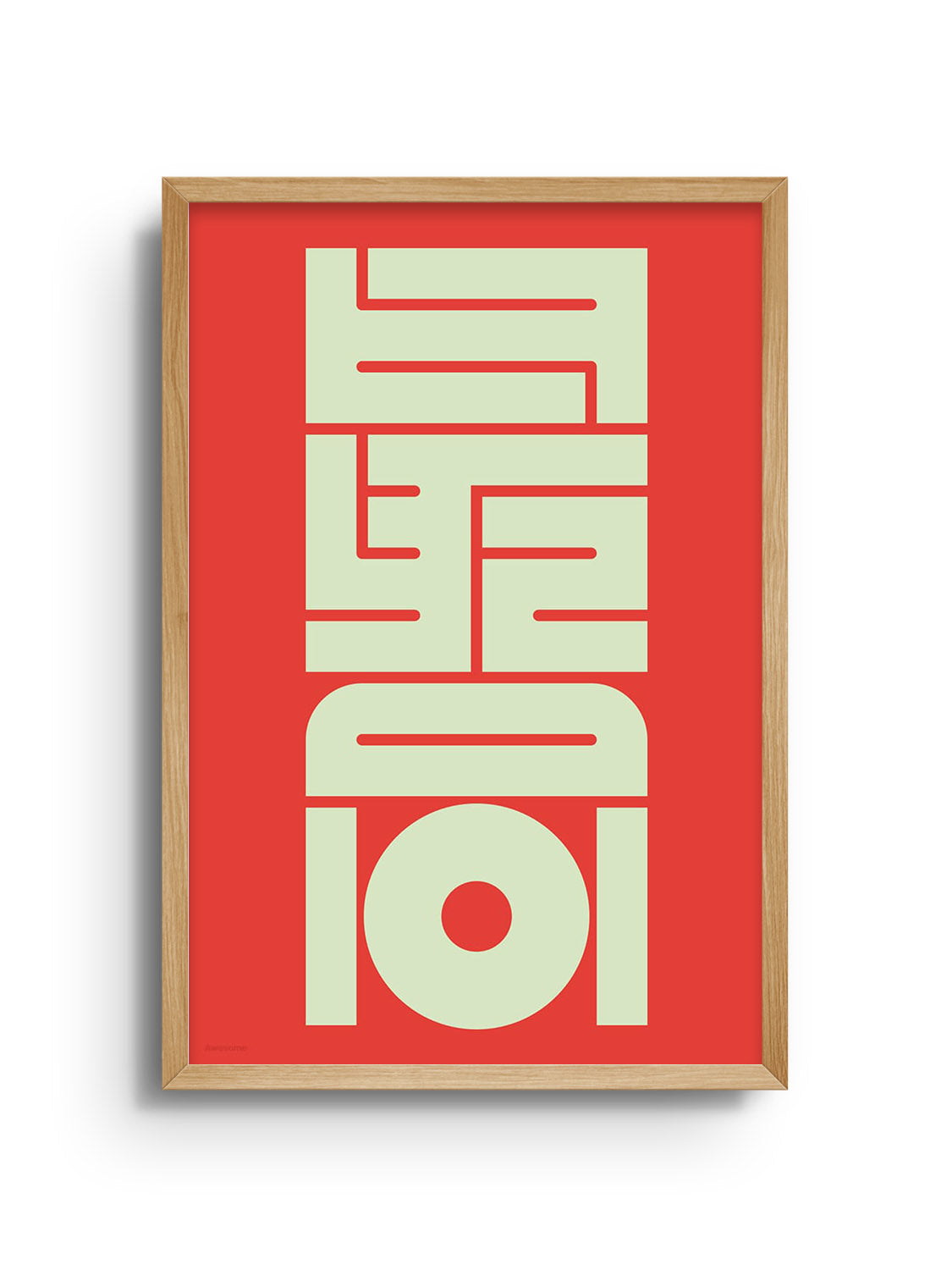 "最高#2 (Awesome)" by Kenichi Minami, fine art print in natural frame. |frame=Natural Frame|