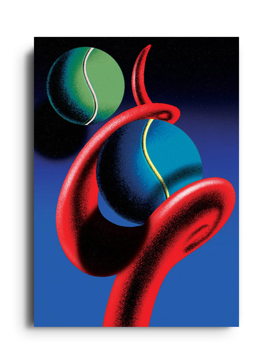 "Spiraling Game" fine art print by Sheyi Adebayo, unframed, showcasing abstract spiraling composition. |frame=Unframed|