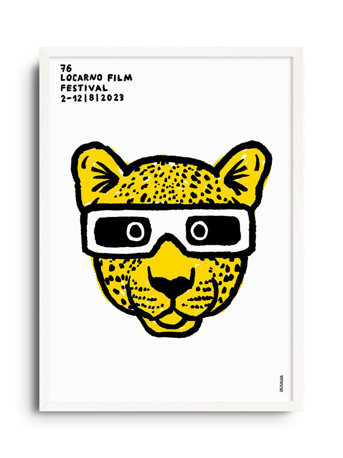 "76 Locarno Film Festival" print by Bartosz Mamak in white frame |frame=White Frame|
