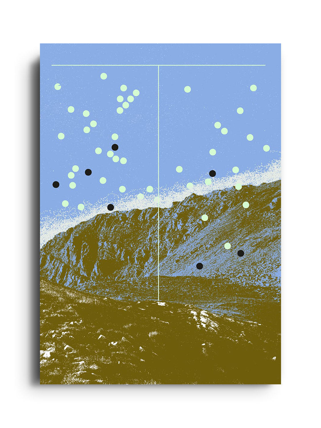 Fine art print "Korab" by Dusan Lilic, unframed, showcasing vivid colors and abstract design. |frame=Unframed|