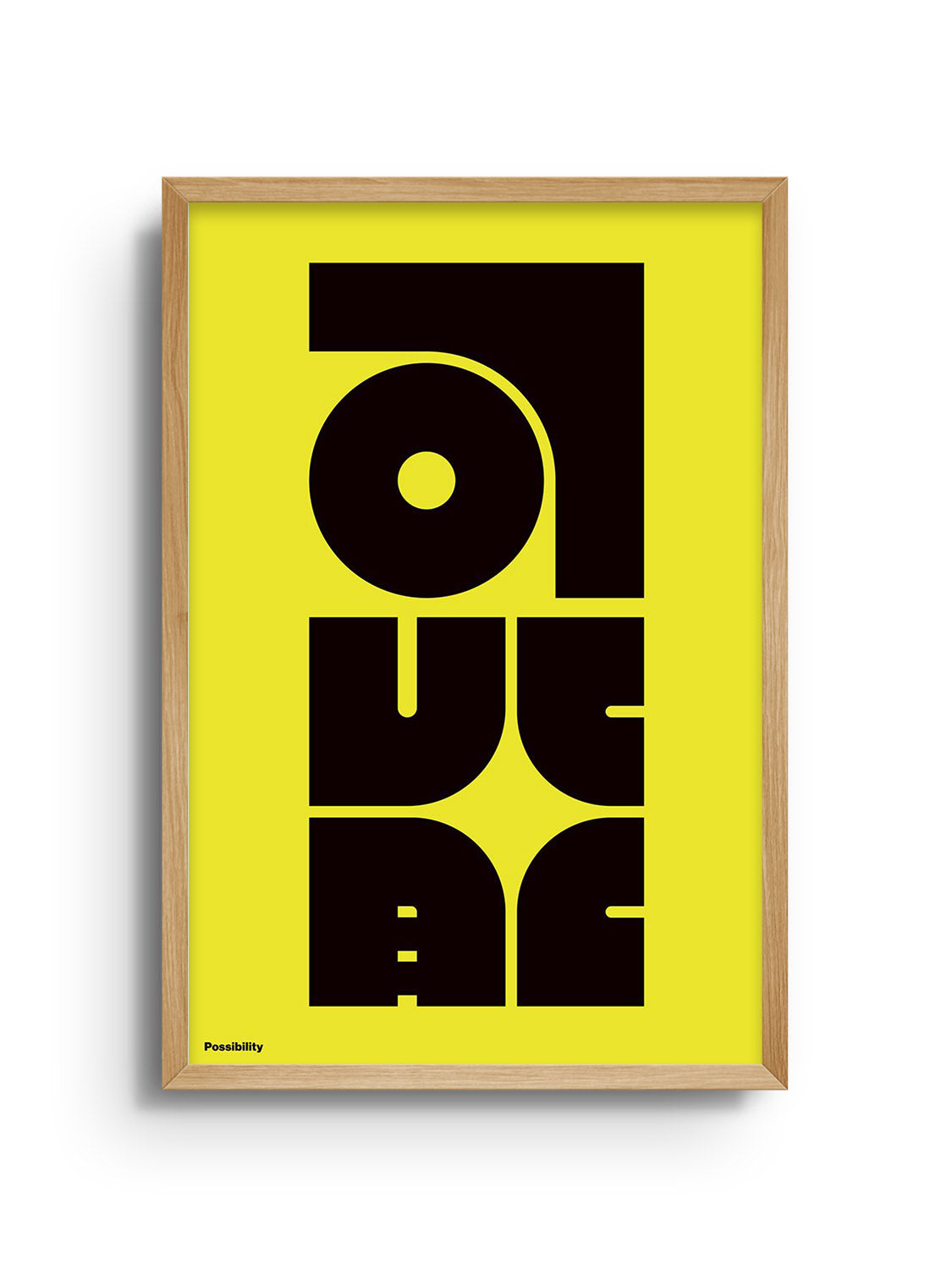 "可能 (Possibility)" by Kenichi Minami in Natural Frame, fine art print showcasing compelling abstract design.