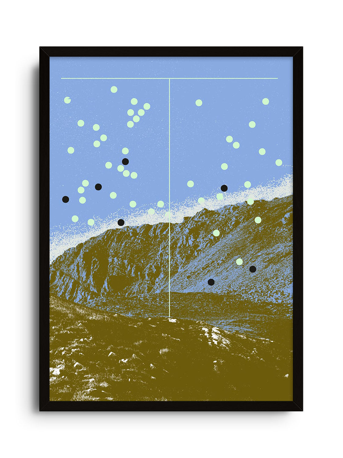 Fine art print "Korab" by Dusan Lilic in black frame displayed. |frame=Black Frame|