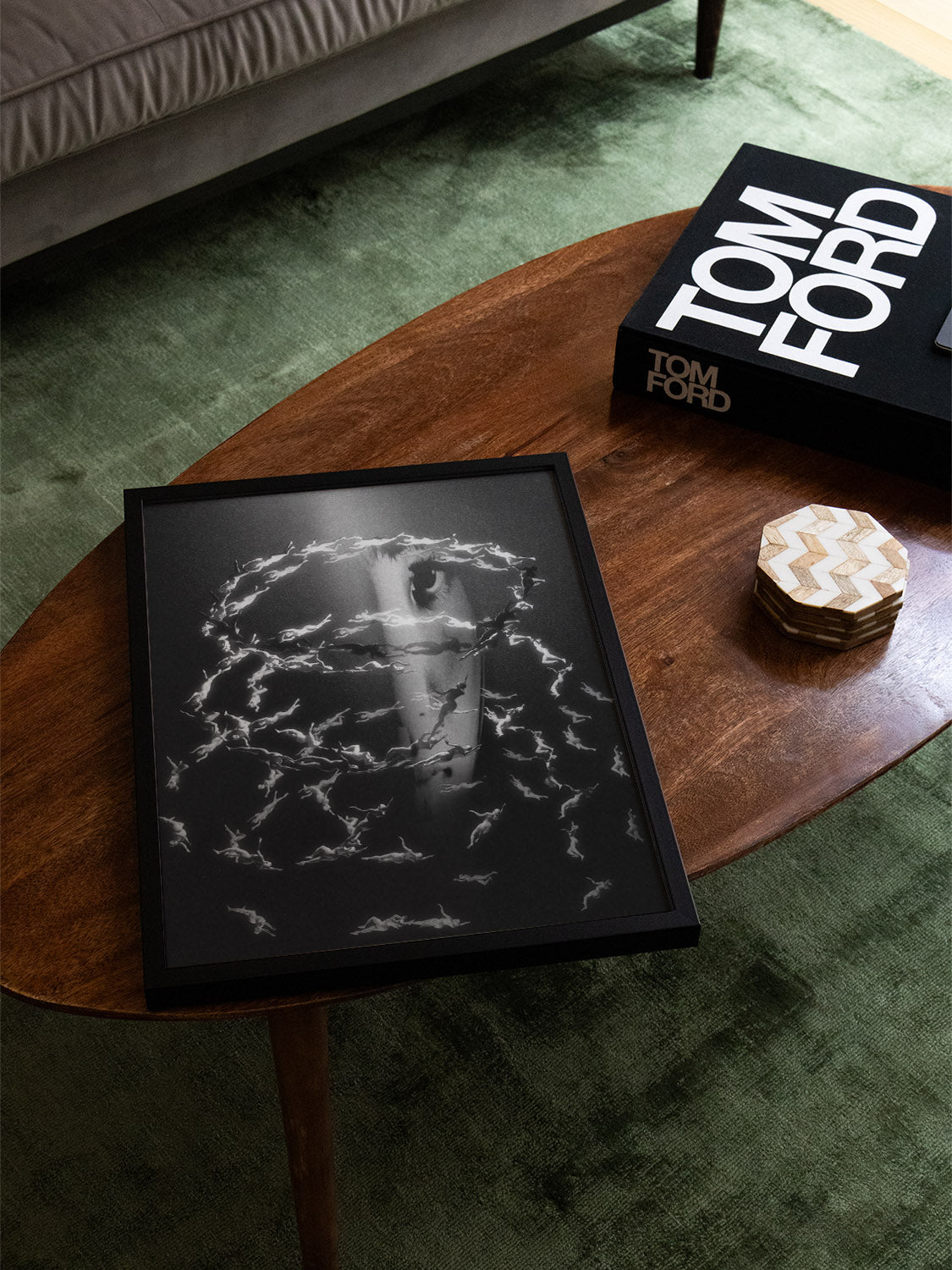 "Year of the Snake" by denisa rahma, fine art print displayed in styled interior, in white frame