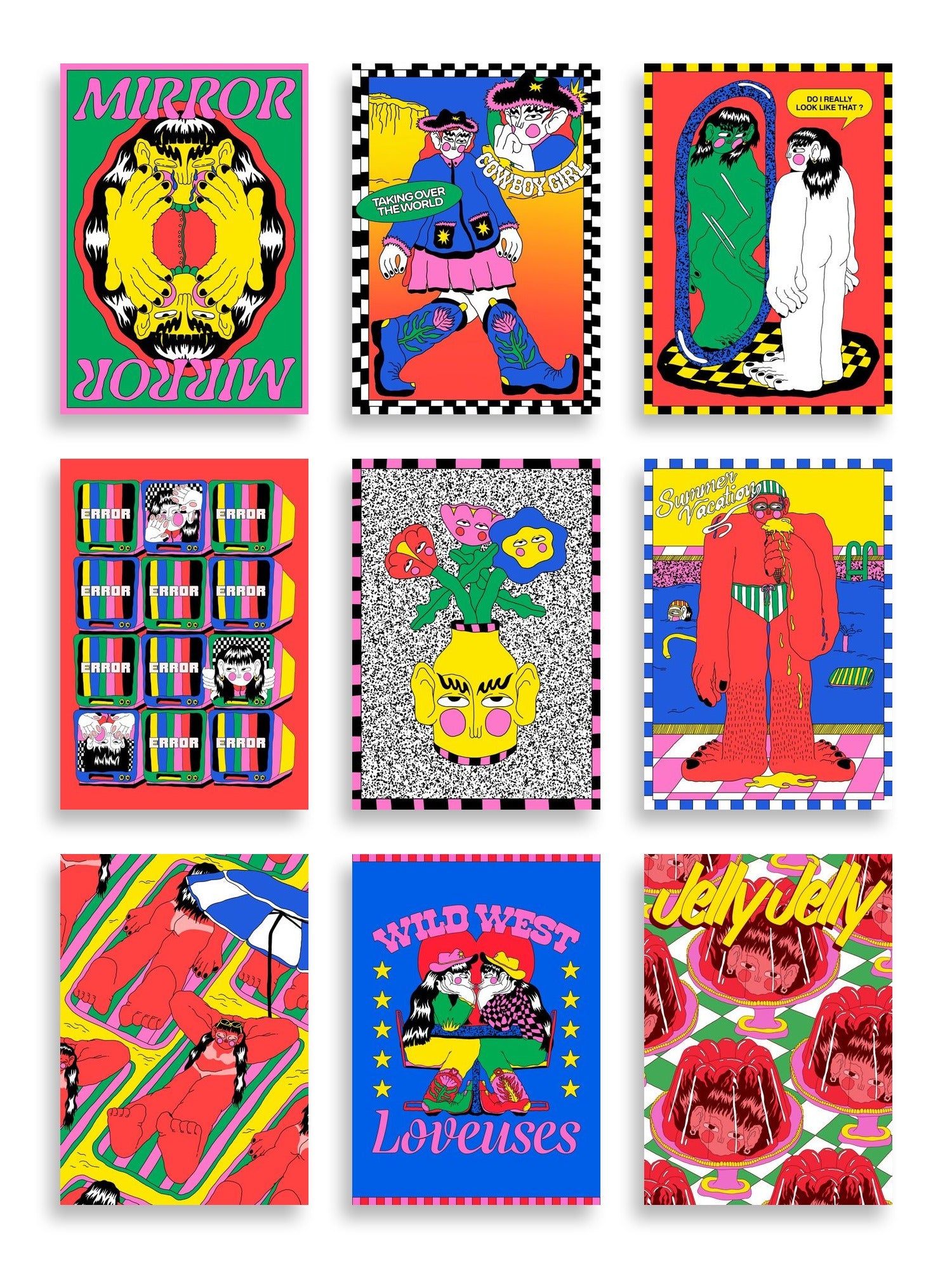 Justine Jossart Art Print Bundle — artwork selection grid by Justine Jossart