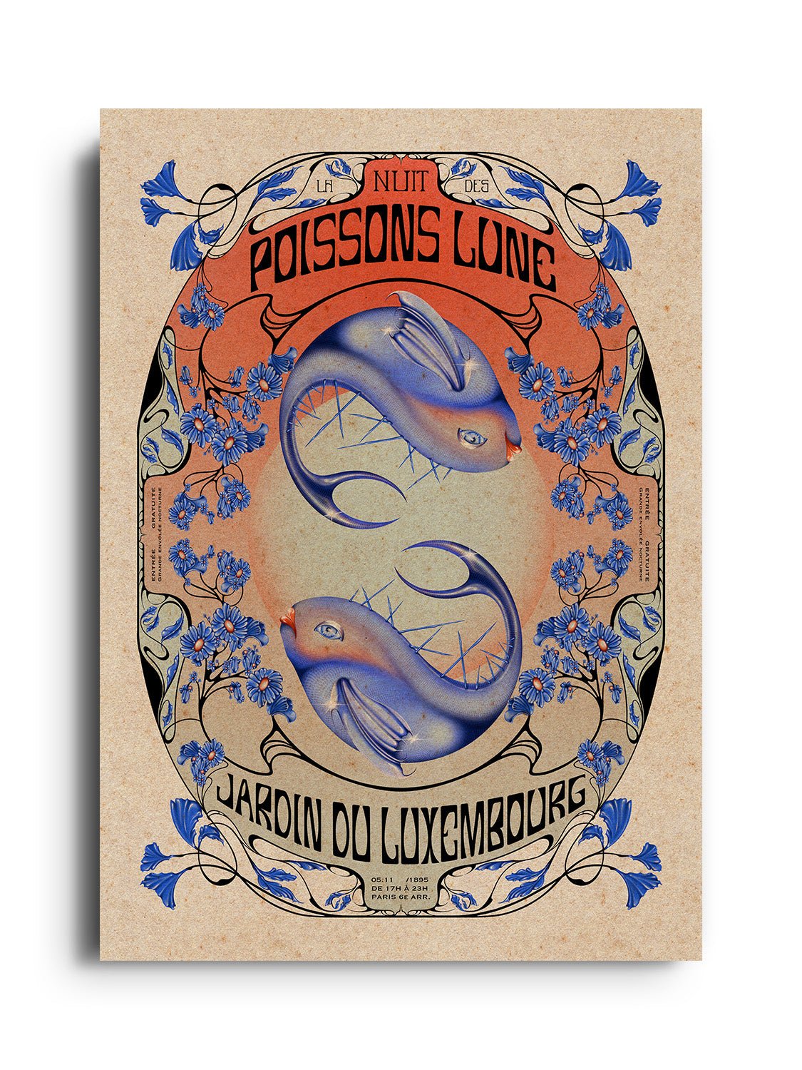 La Nuit des Poissons Lune - Monna Graph - East Side Studio - Art Prints