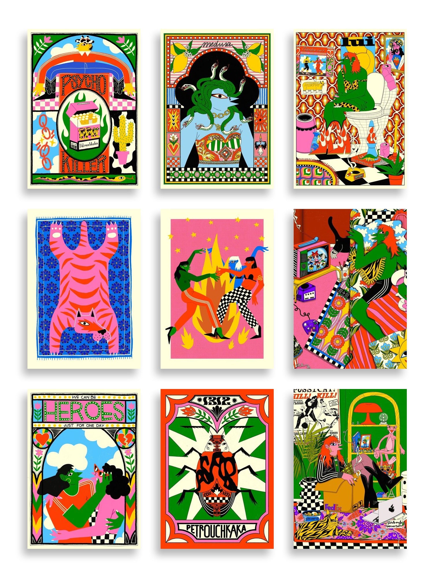 Petrouchkaka Art Print Bundle — artwork selection grid by Petrouchkaka
