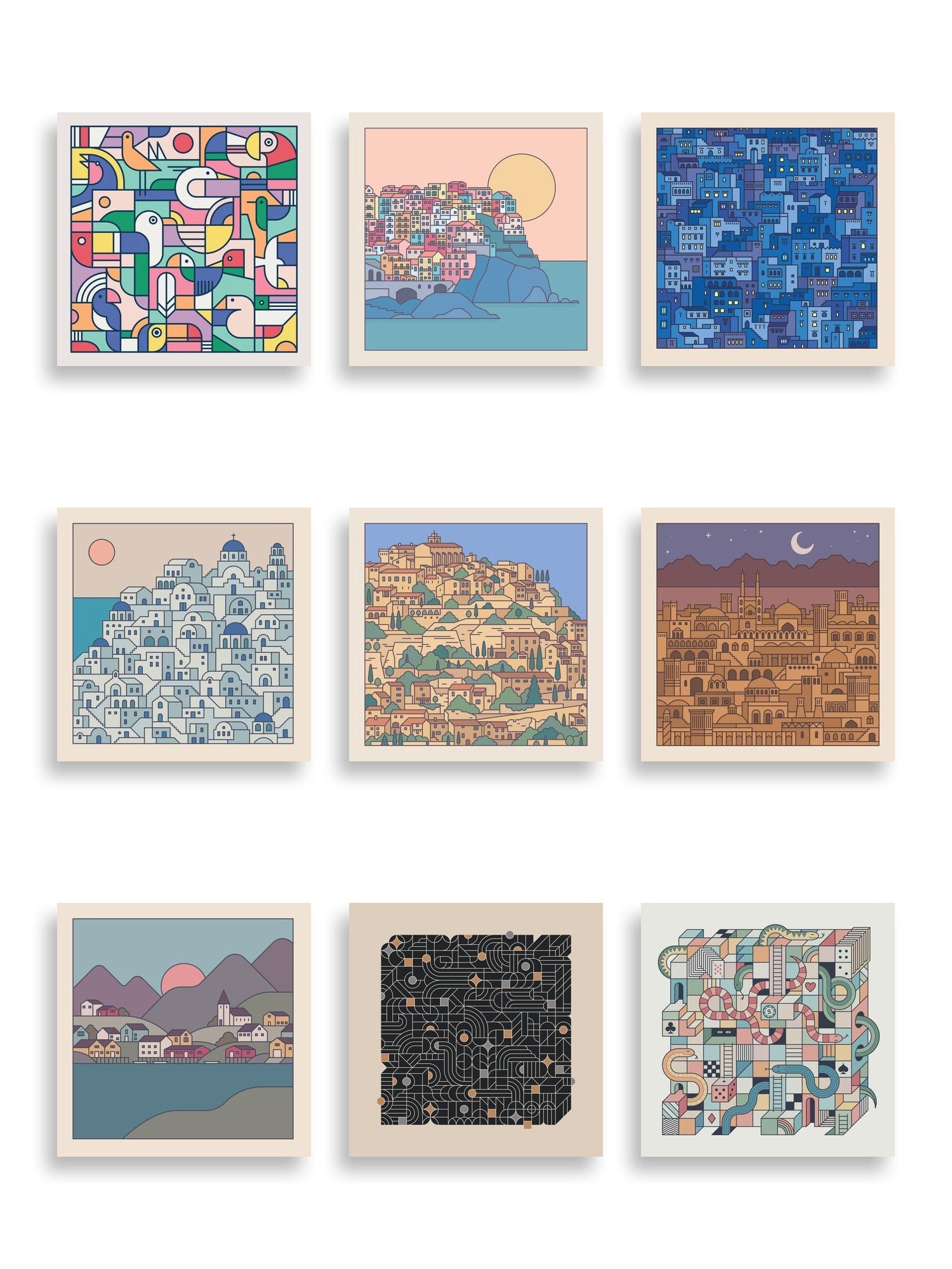 Rick Crane Art Print Bundle — artwork selection grid by Rick Crane