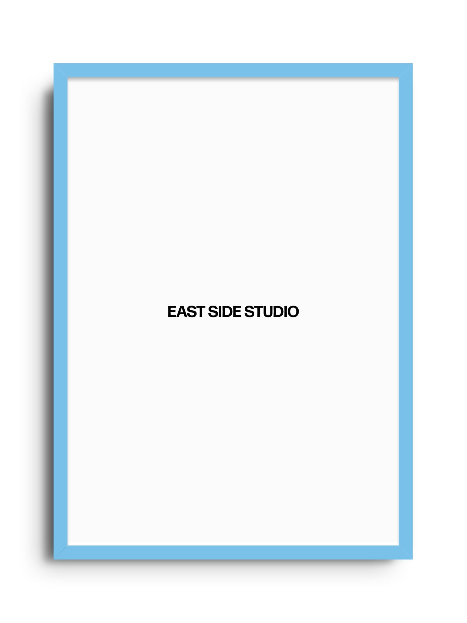 Sky Blue - Premium Wooden Picture Frame with slim silhouette and serene light blue finish for stylish display.