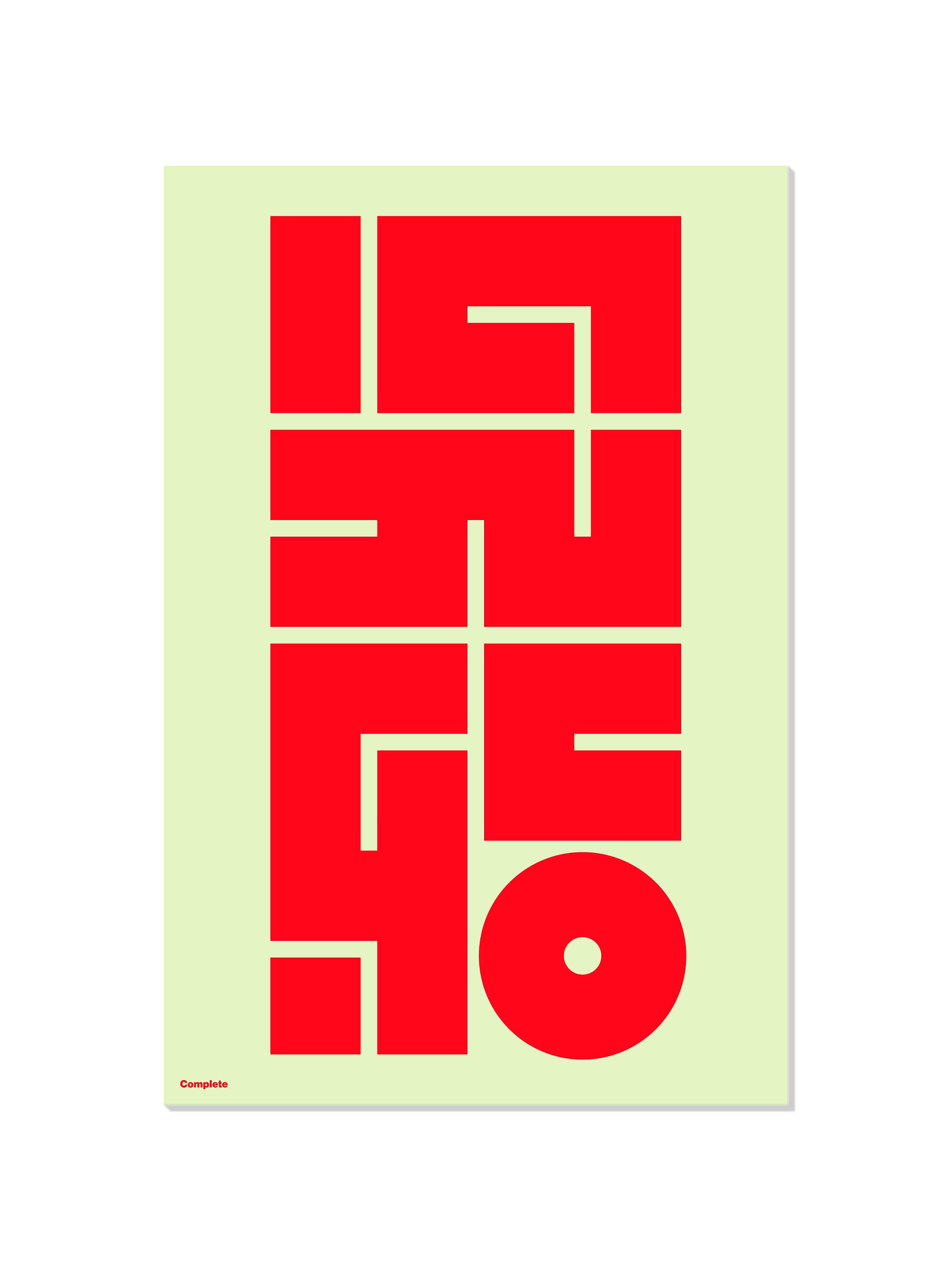 Unframed fine art print "完結#2 (Complete)" by Kenichi Minami, contemporary abstract composition. |frame=Unframed|