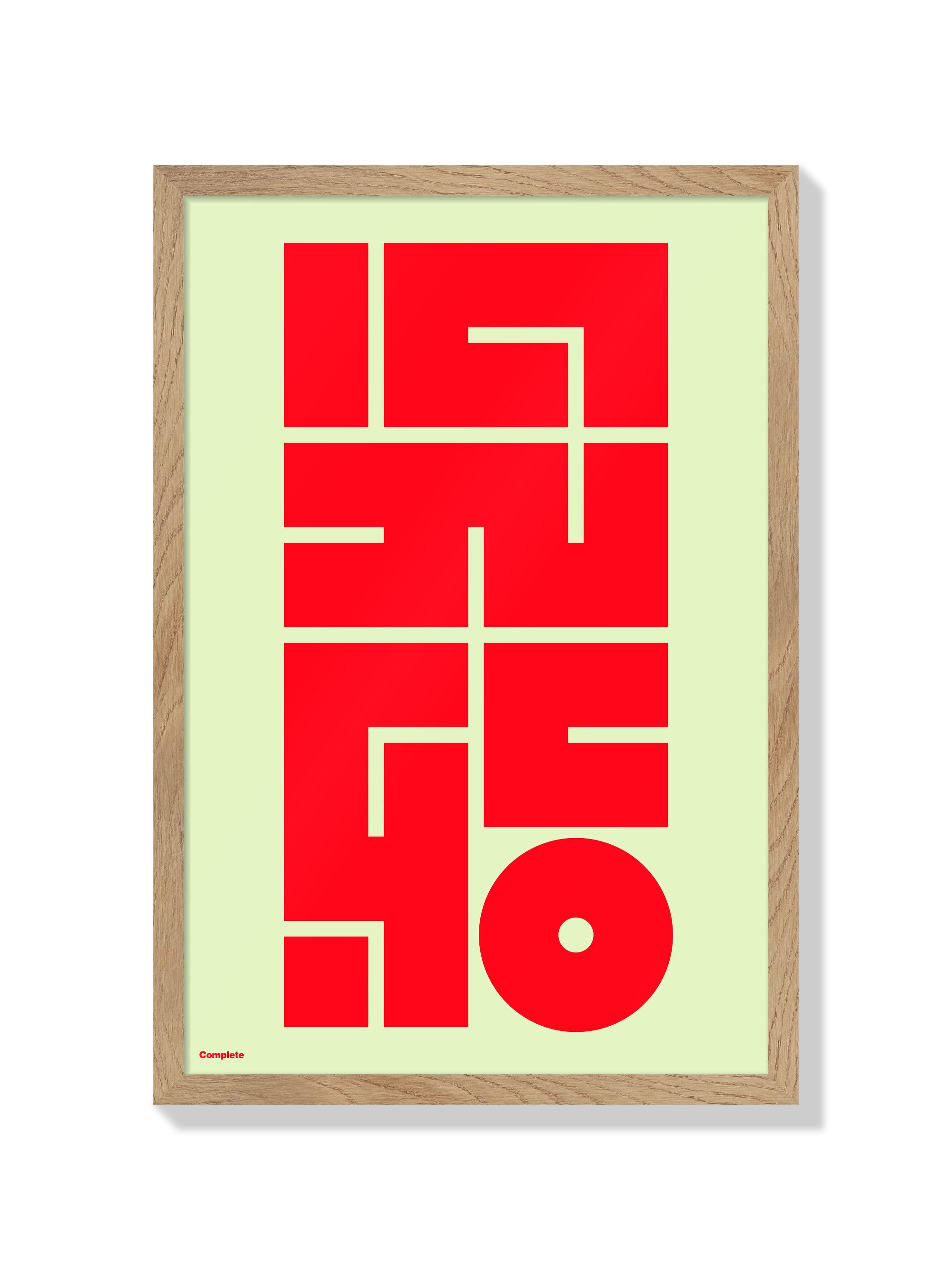 Fine art print "完結#2 (Complete)" by Kenichi Minami in natural frame. |frame=Natural Frame|