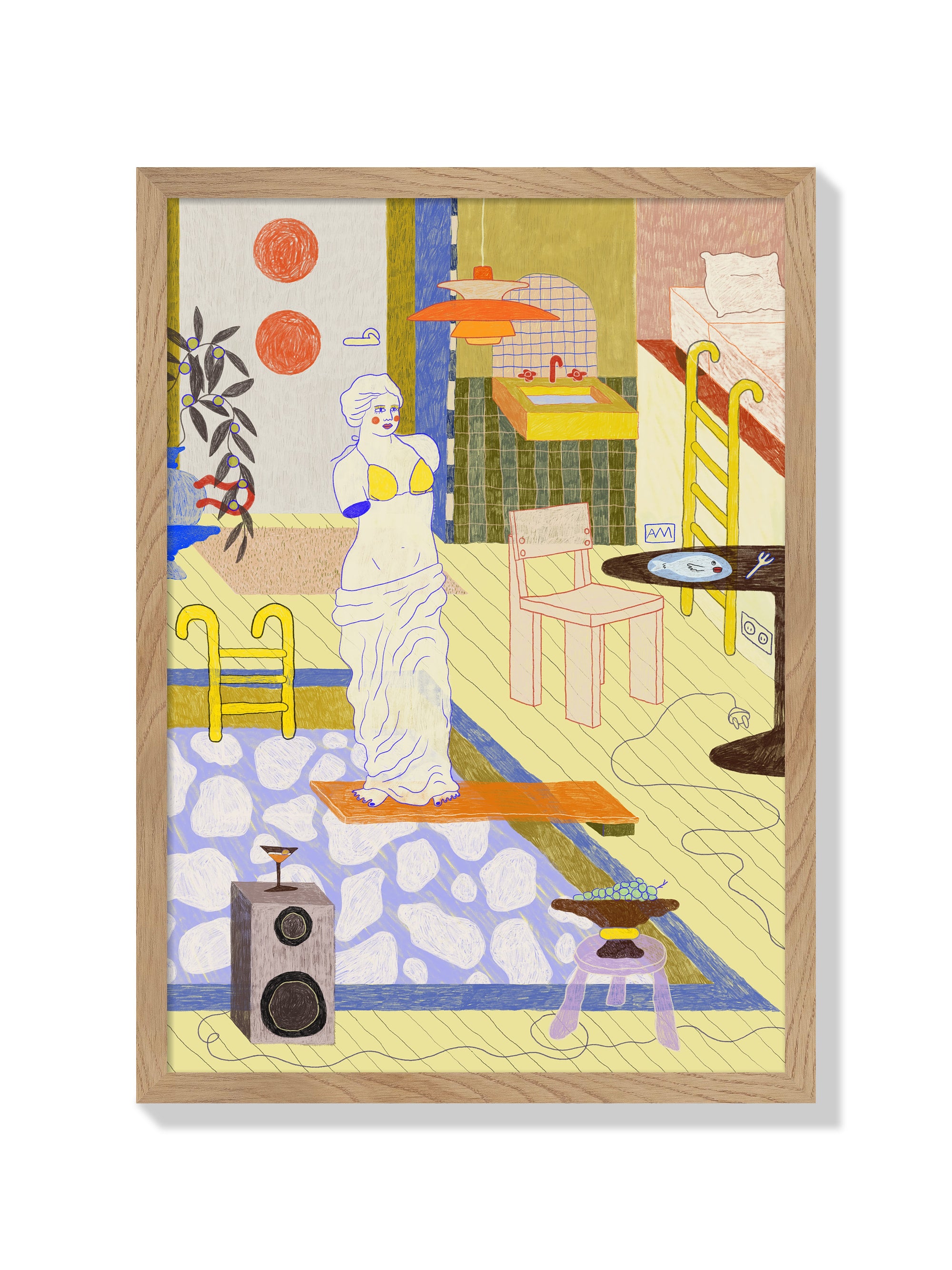 HOME AWAY FROM HOME (VENUS MILO GOES SWIMMING) - projekt AM - Natural Frame |frame=Natural Frame|