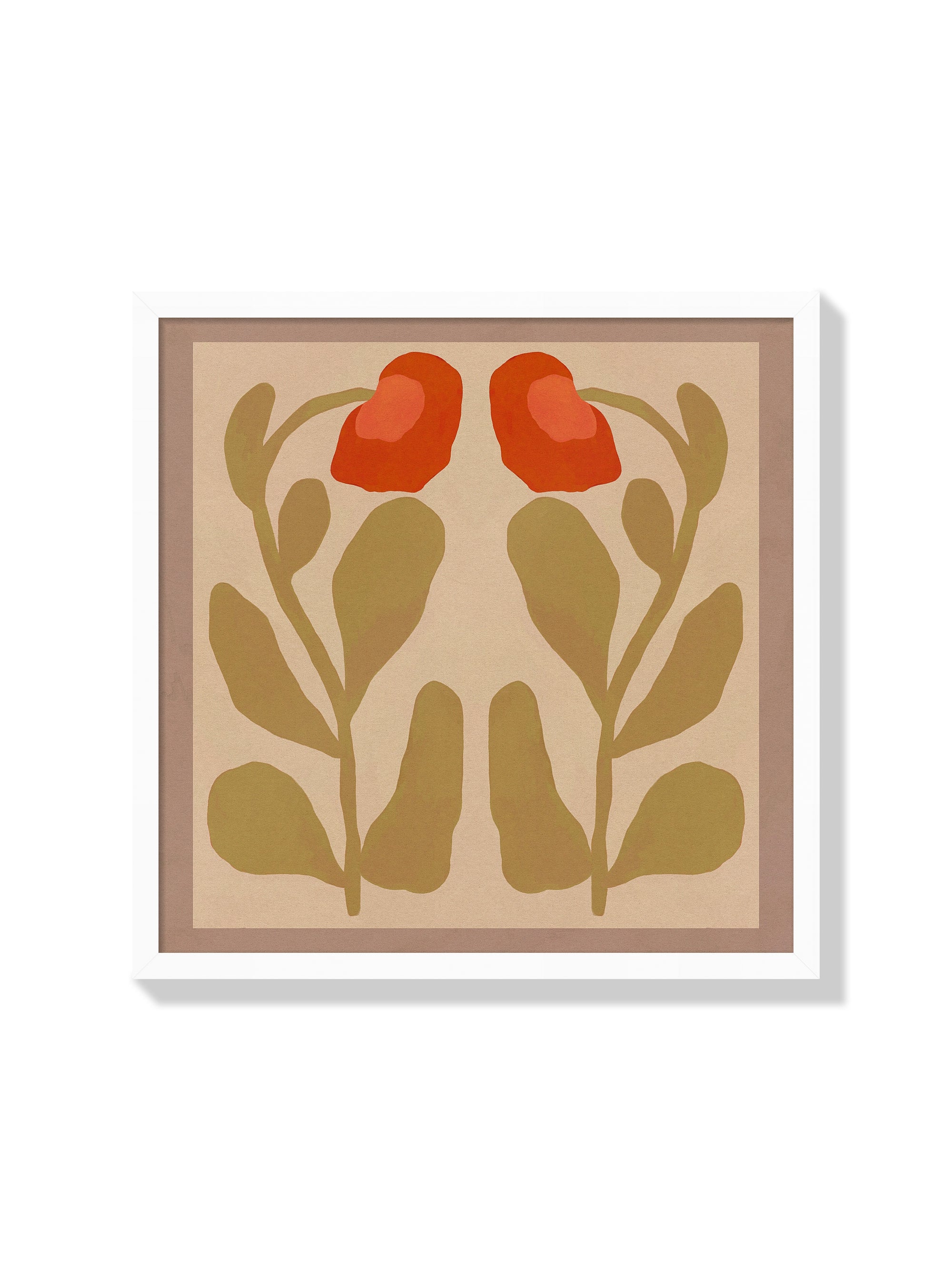 Two Poppies - Sophie Deller  - White Frame |frame=White Frame|