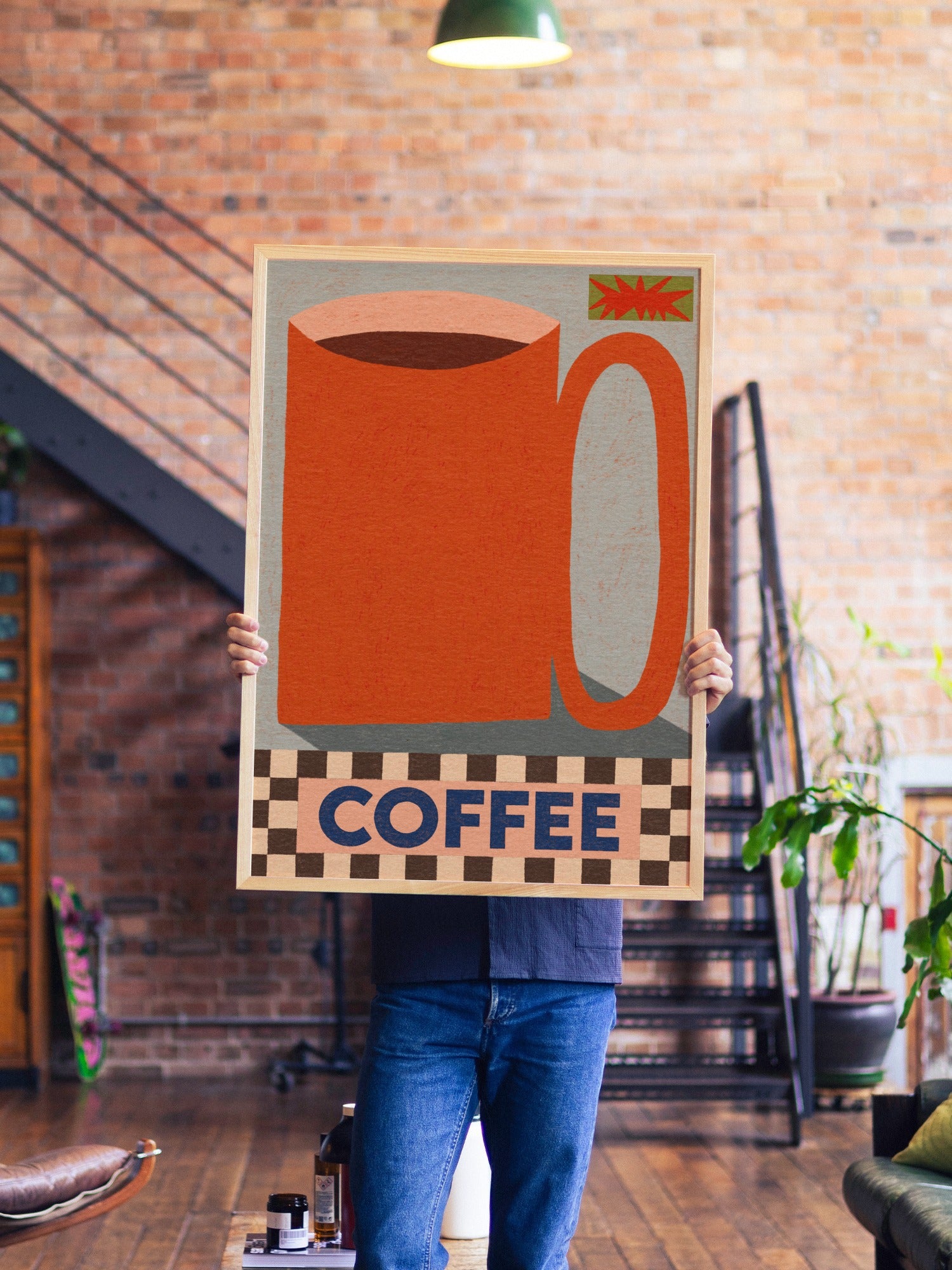 Coffee - Sophie Deller  - A1 - Natural Wood Frame |type=lifestyle|
